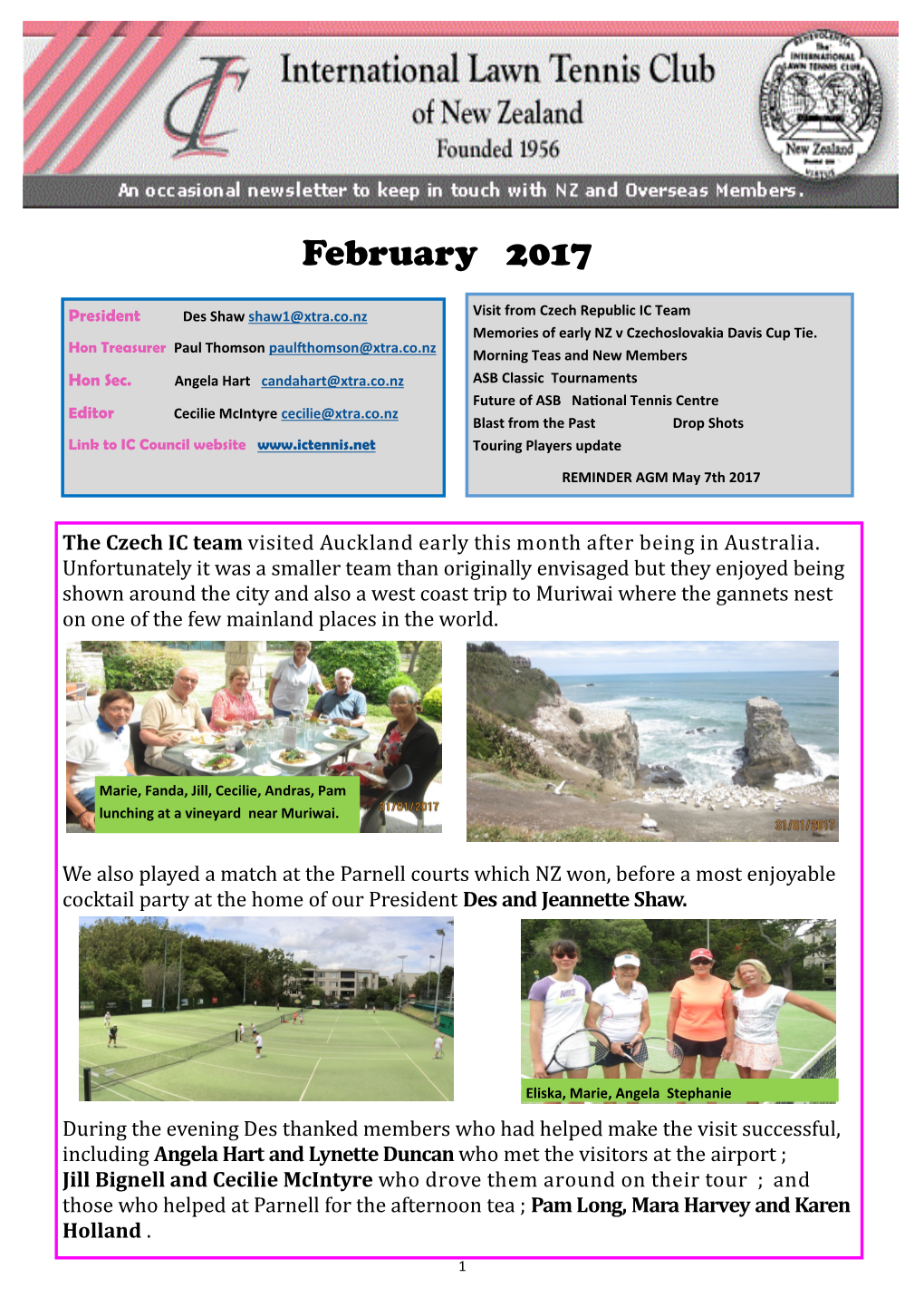 The February Newsletter
