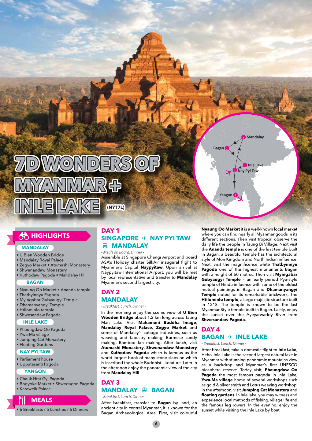 7D Wonders of Myanmar + Inle Lake 7D