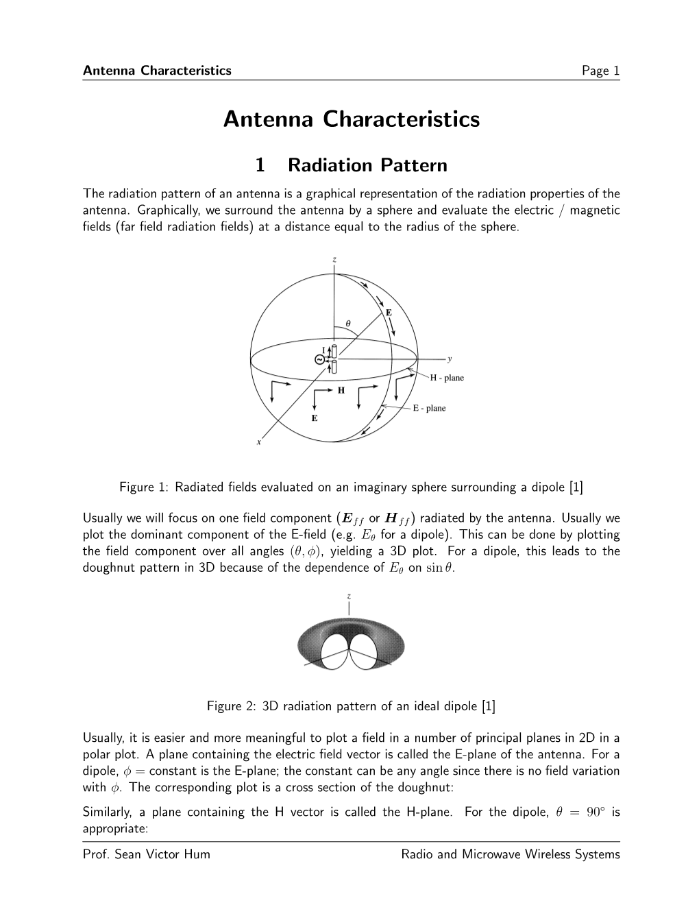 Antenna Characteristics Page 1