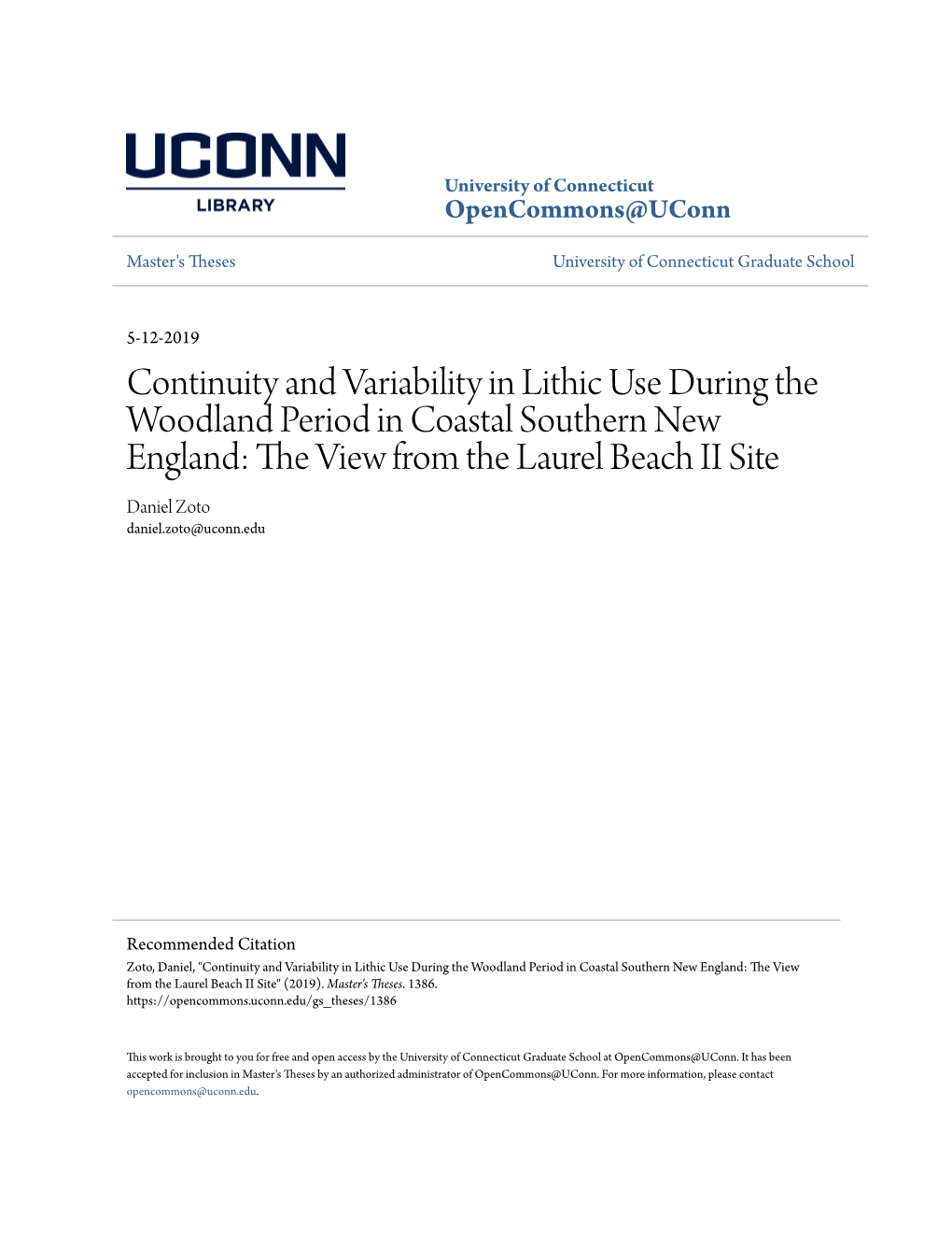 Continuity and Variability in Lithic Use During the Woodland Period In