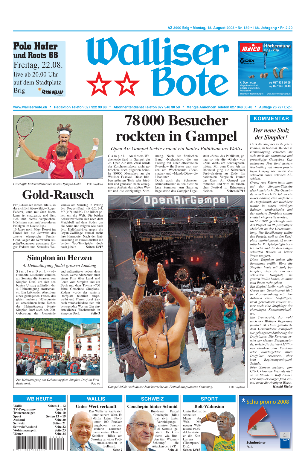 78000 Besucher Rockten in Gampel