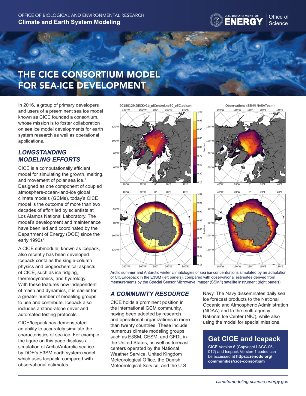 The Cice Consortium Model for Sea-Ice Development