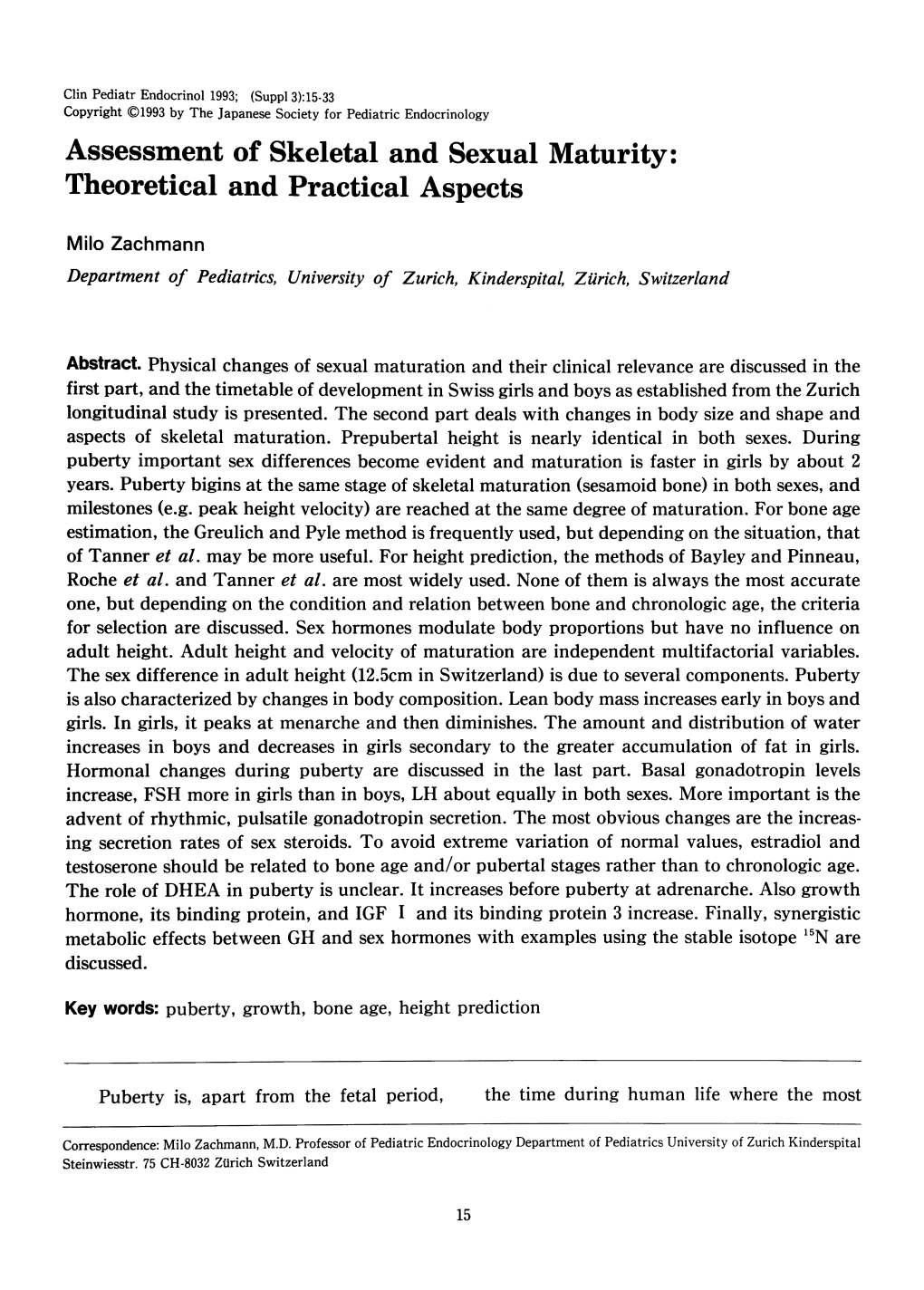 Assessment of Skeletal and Sexual Maturity: Theoretical and Practical Aspects