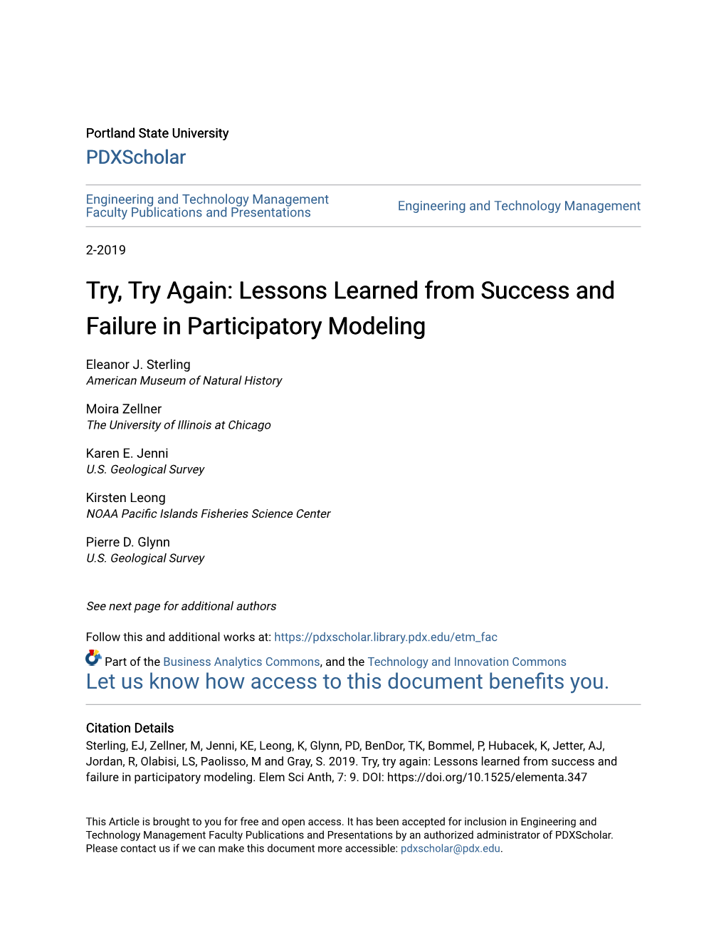 Lessons Learned from Success and Failure in Participatory Modeling