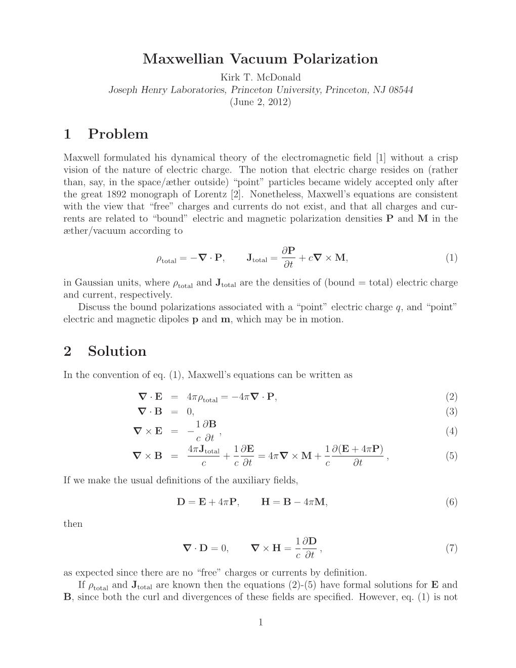 Maxwellian Vacuum Polarization Kirk T