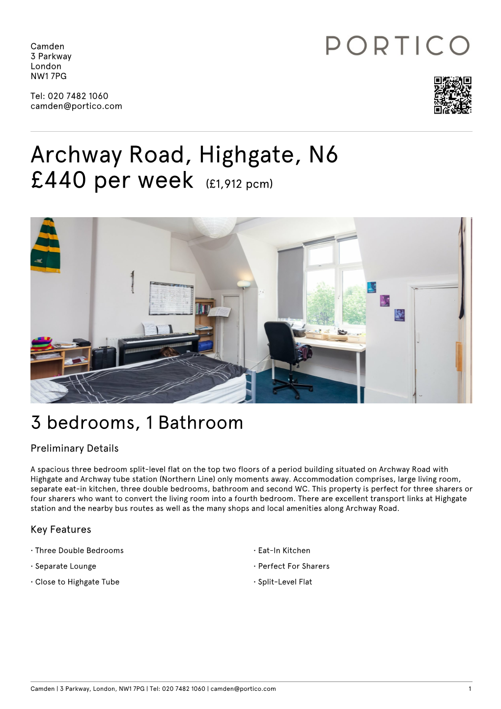 Archway Road, Highgate, N6 £440 Per Week