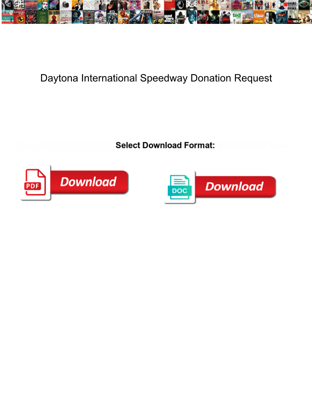 Daytona International Speedway Donation Request