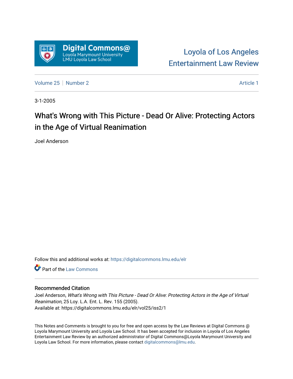 Dead Or Alive: Protecting Actors in the Age of Virtual Reanimation