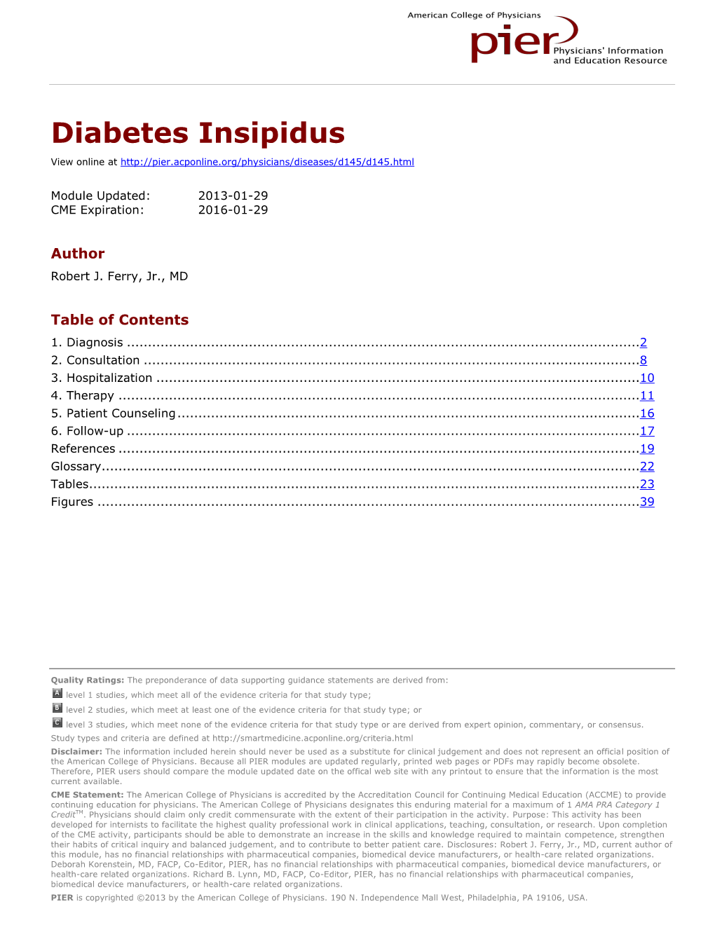 Diabetes Insipidus View Online At