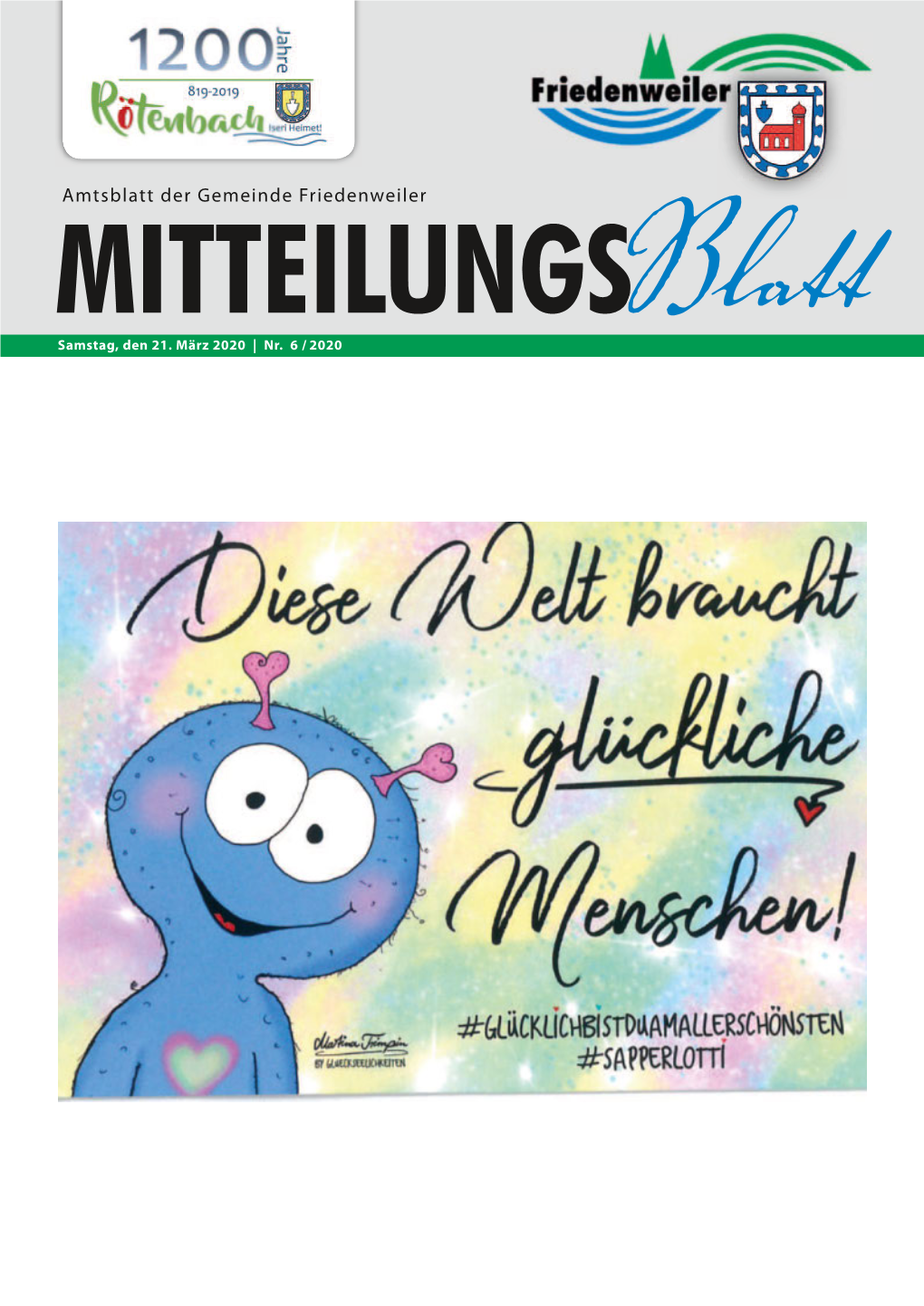 Mitteilungsblatt Vom 21.03.2020