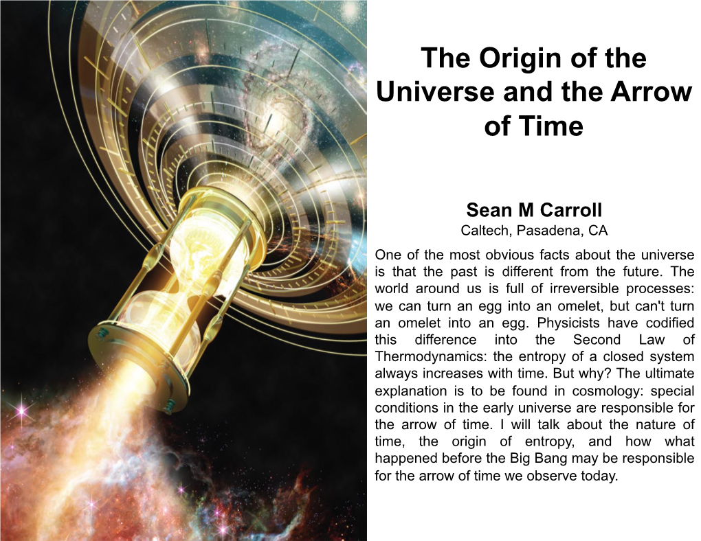 The Origin of the Universe and the Arrow of Time