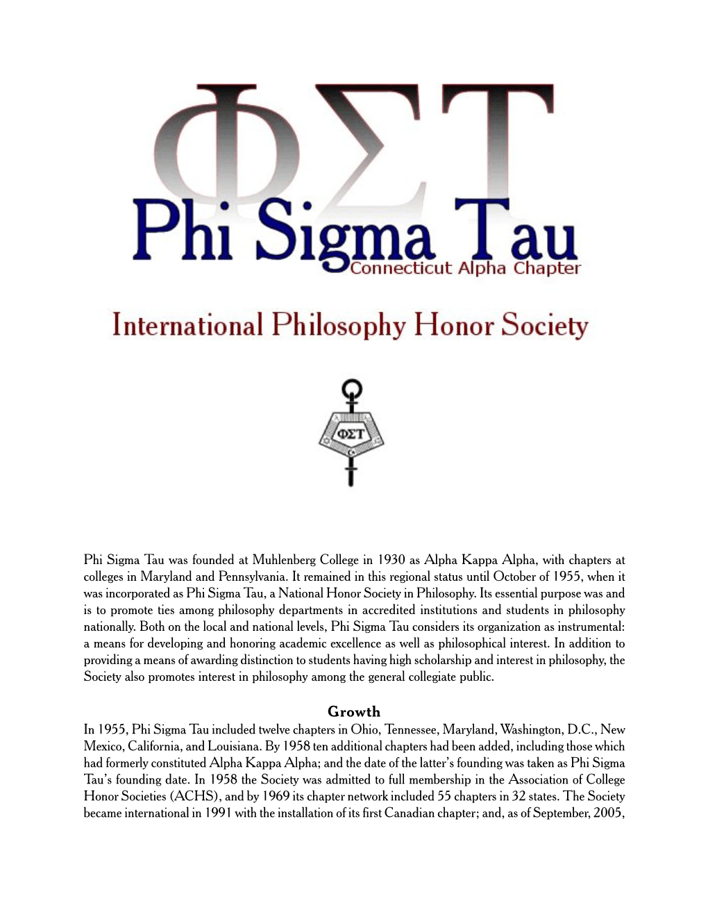 Phi Sigma Tau Informational Document.Wpd