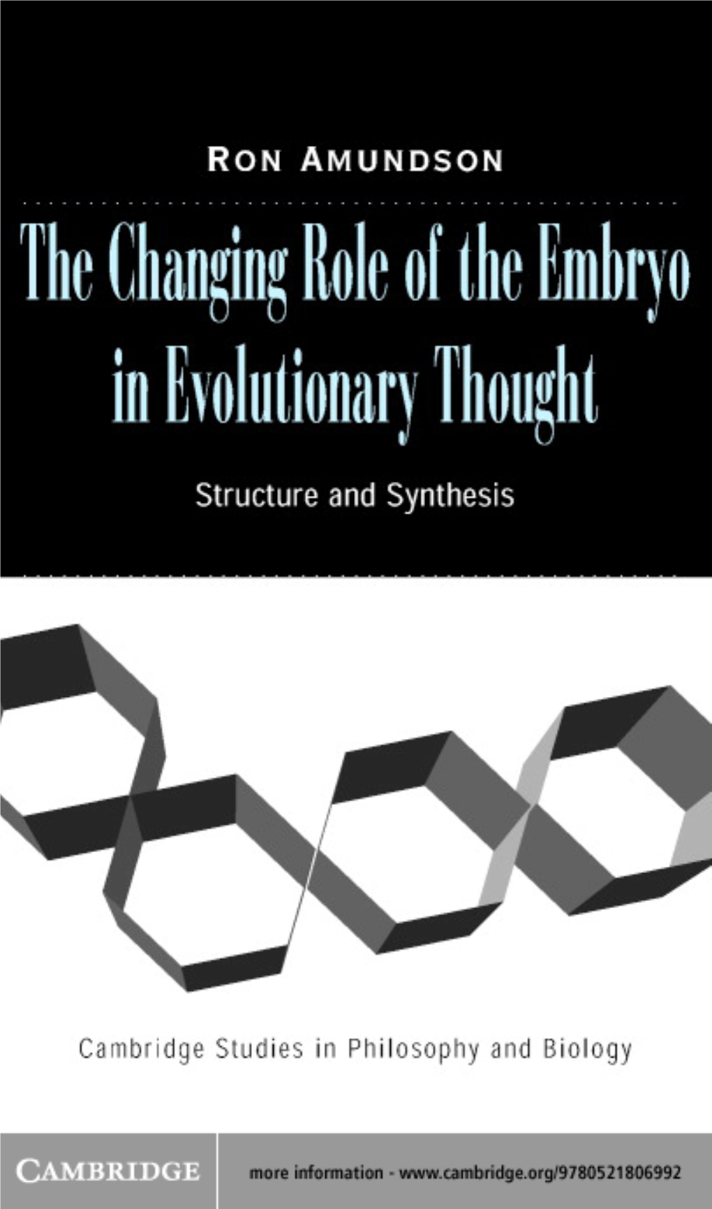 The Changing Role of the Embryo in Evolutionary Thought