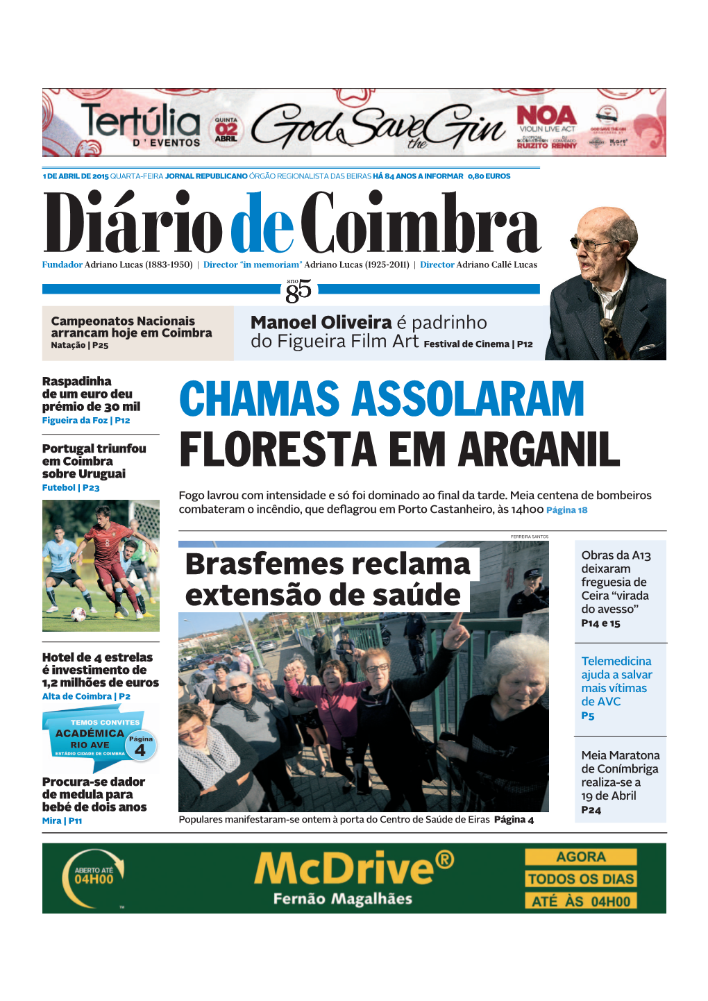 Chamas Assolaram Floresta Em Arganil