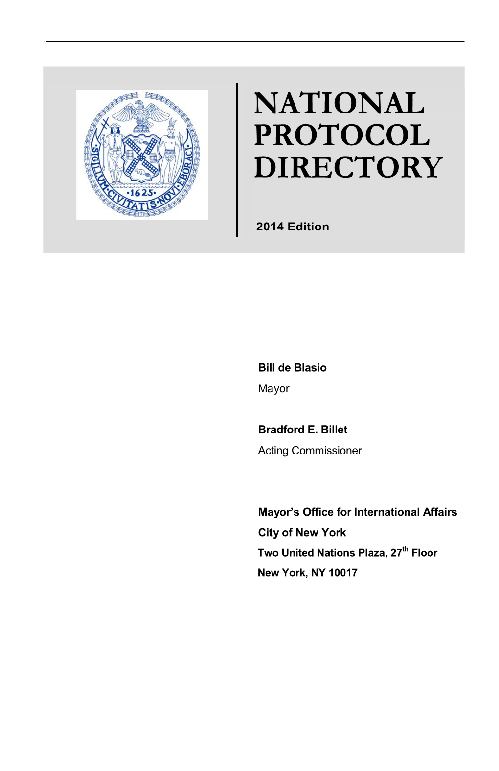 National Protocol Directory