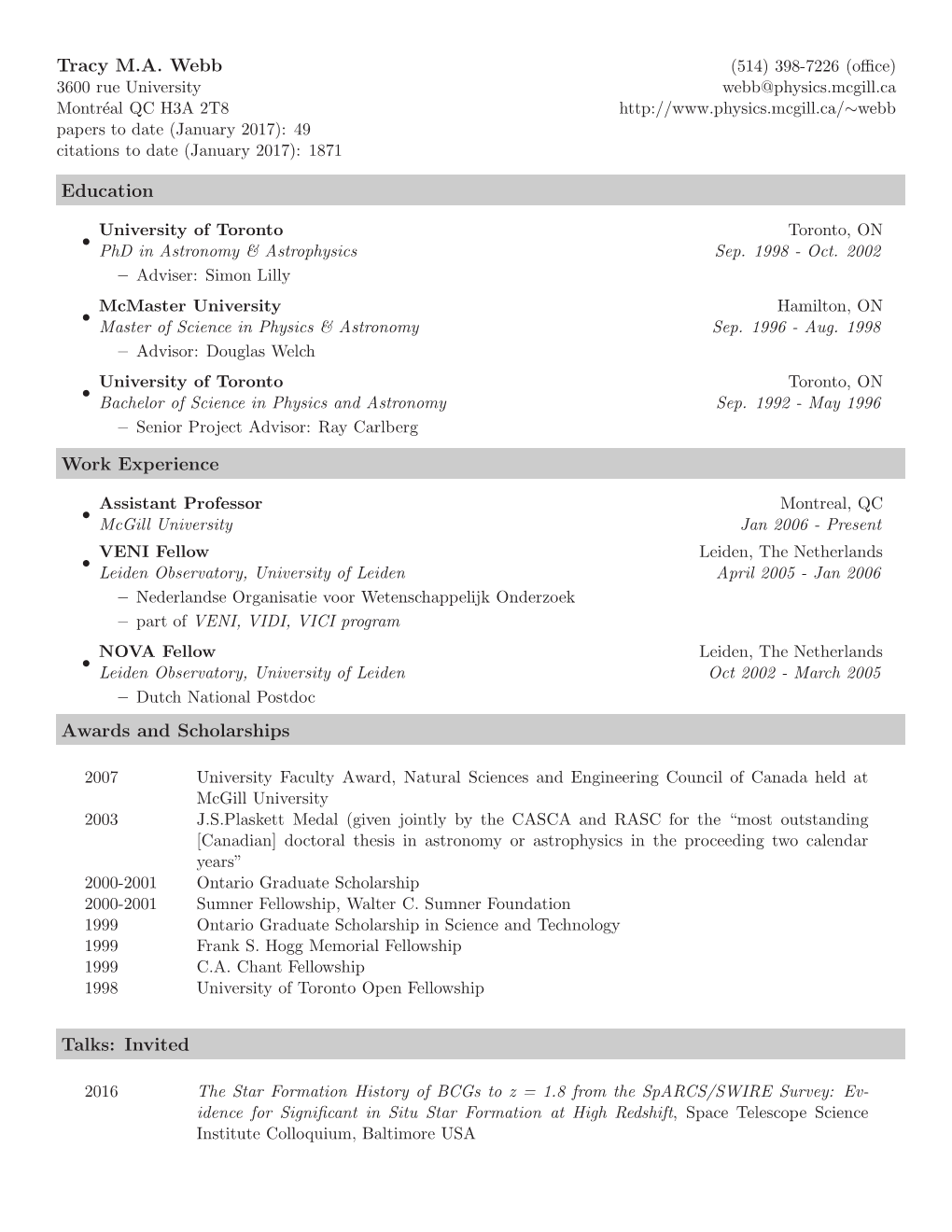 PDF Version of CV