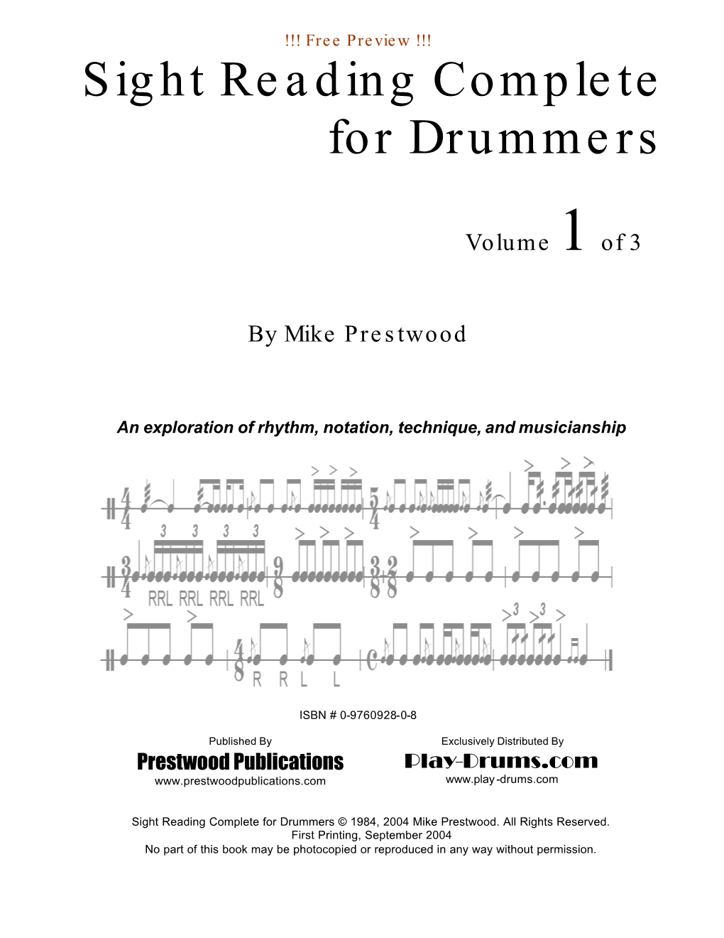 Sight Reading Complete for Drummers