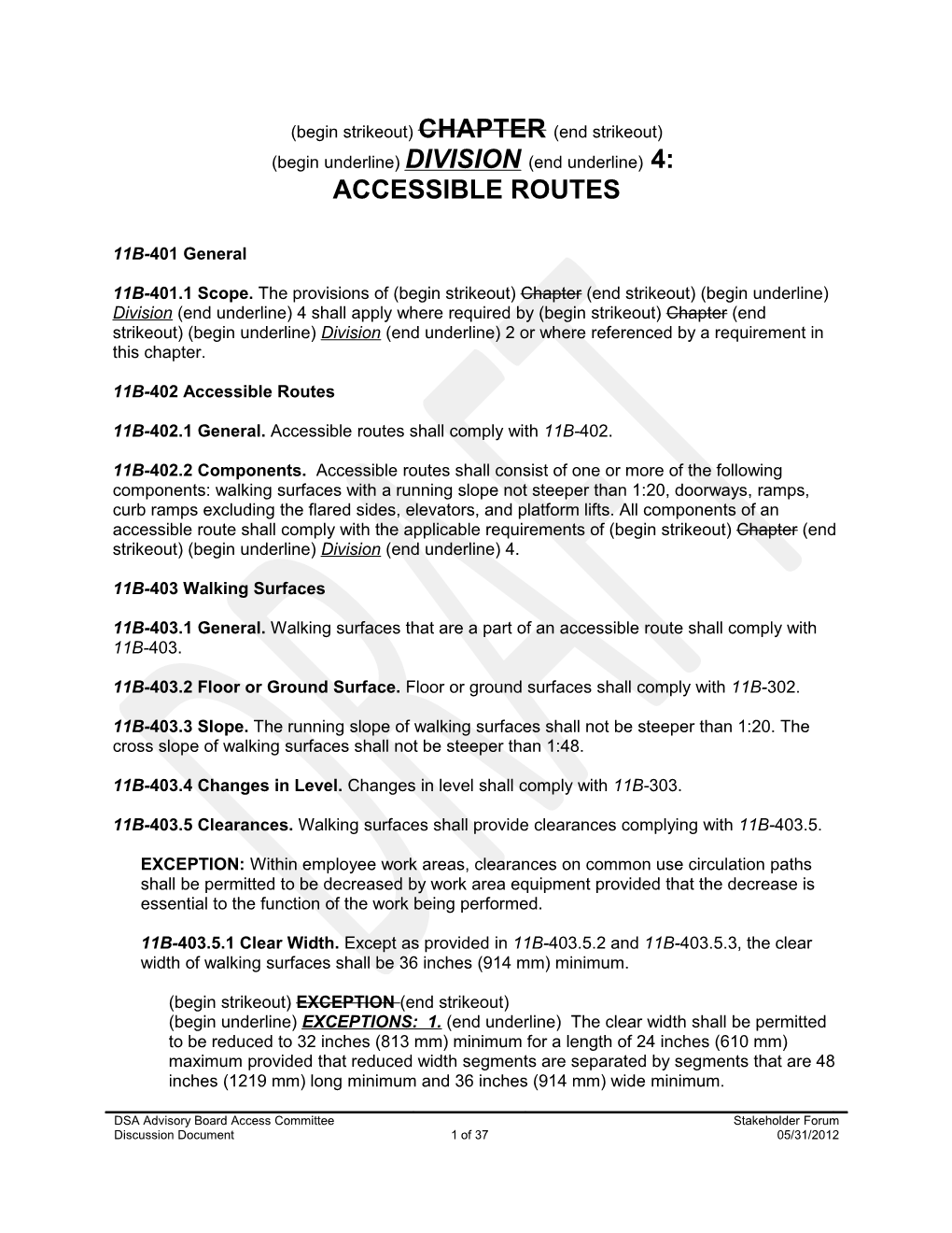 Division 4 Accessible Routes