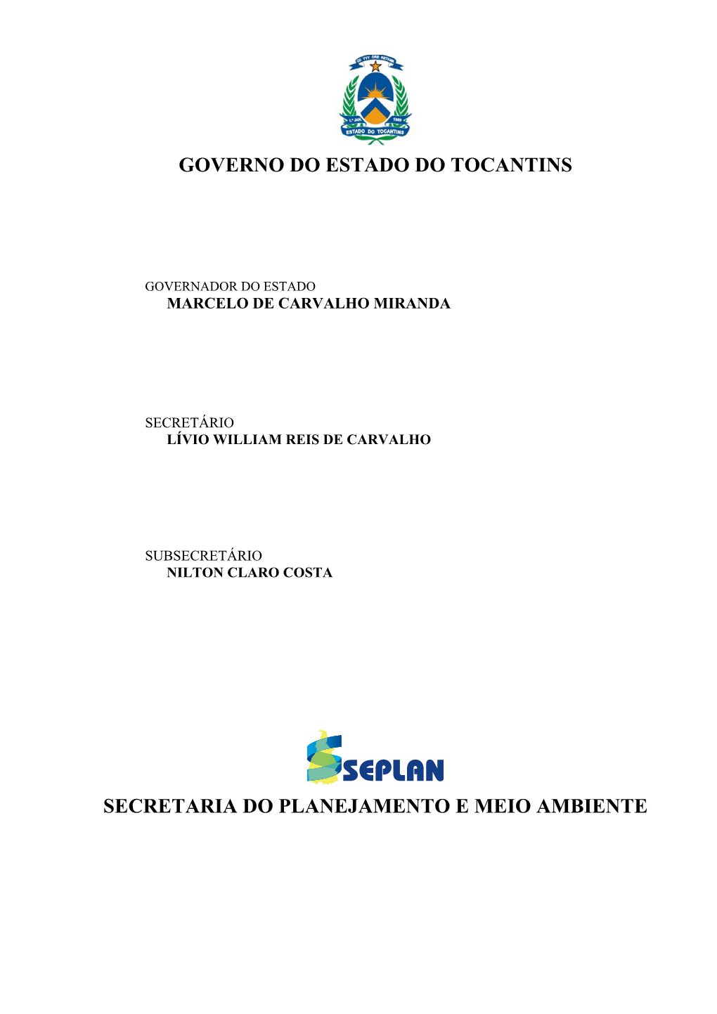 Governo Do Estado Do Tocantins Secretaria Do