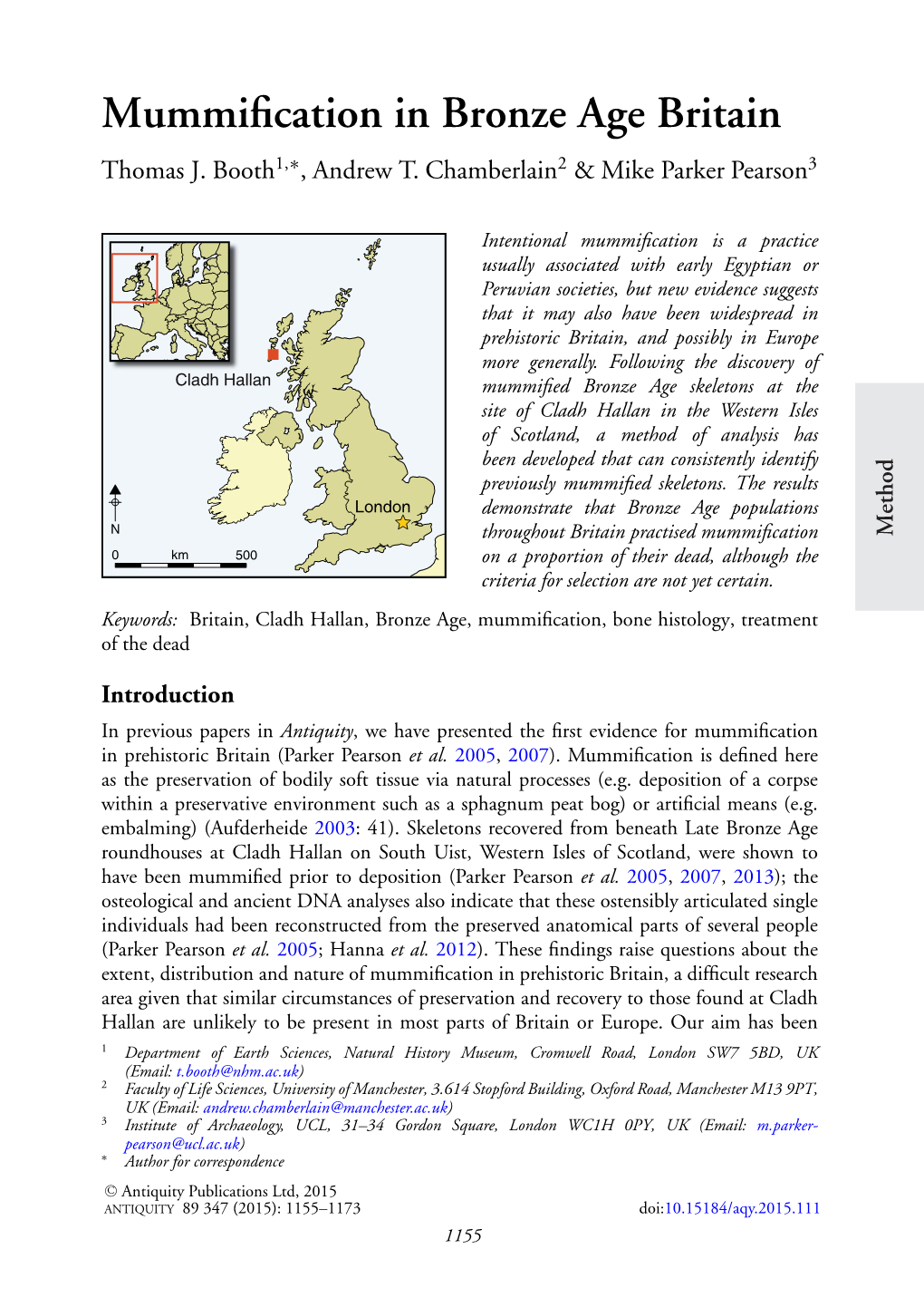 Mummification in Bronze Age Britain