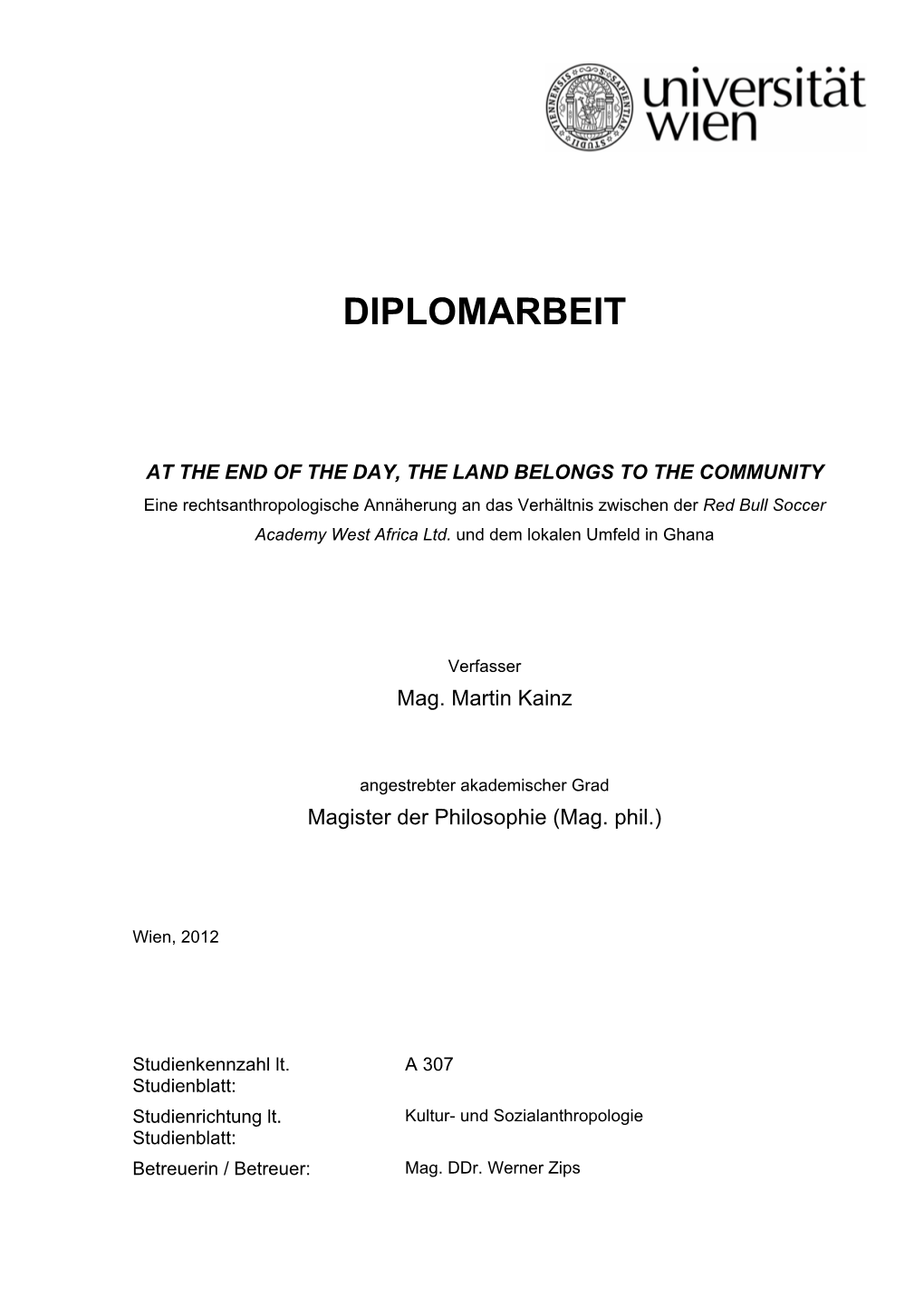 Diplomarbeit