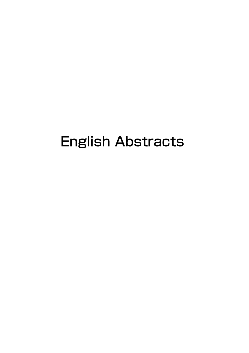 English Abstracts