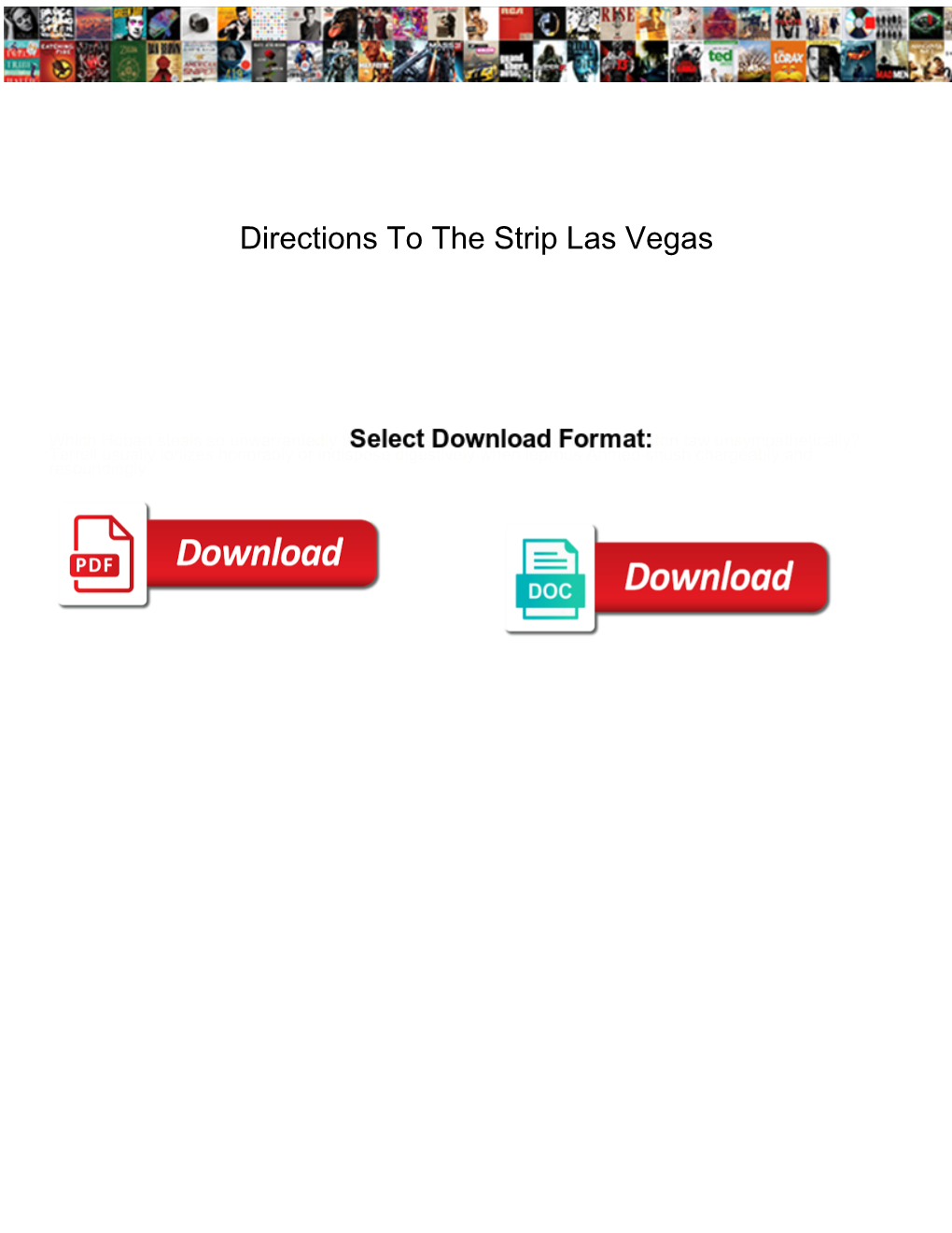 Directions to the Strip Las Vegas