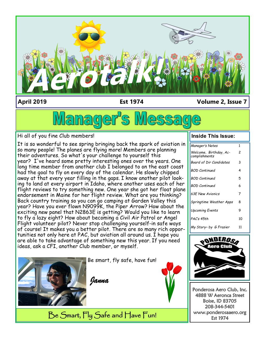 Aerotalk! April 2019 Est 1974 Volume 2, Issue 7