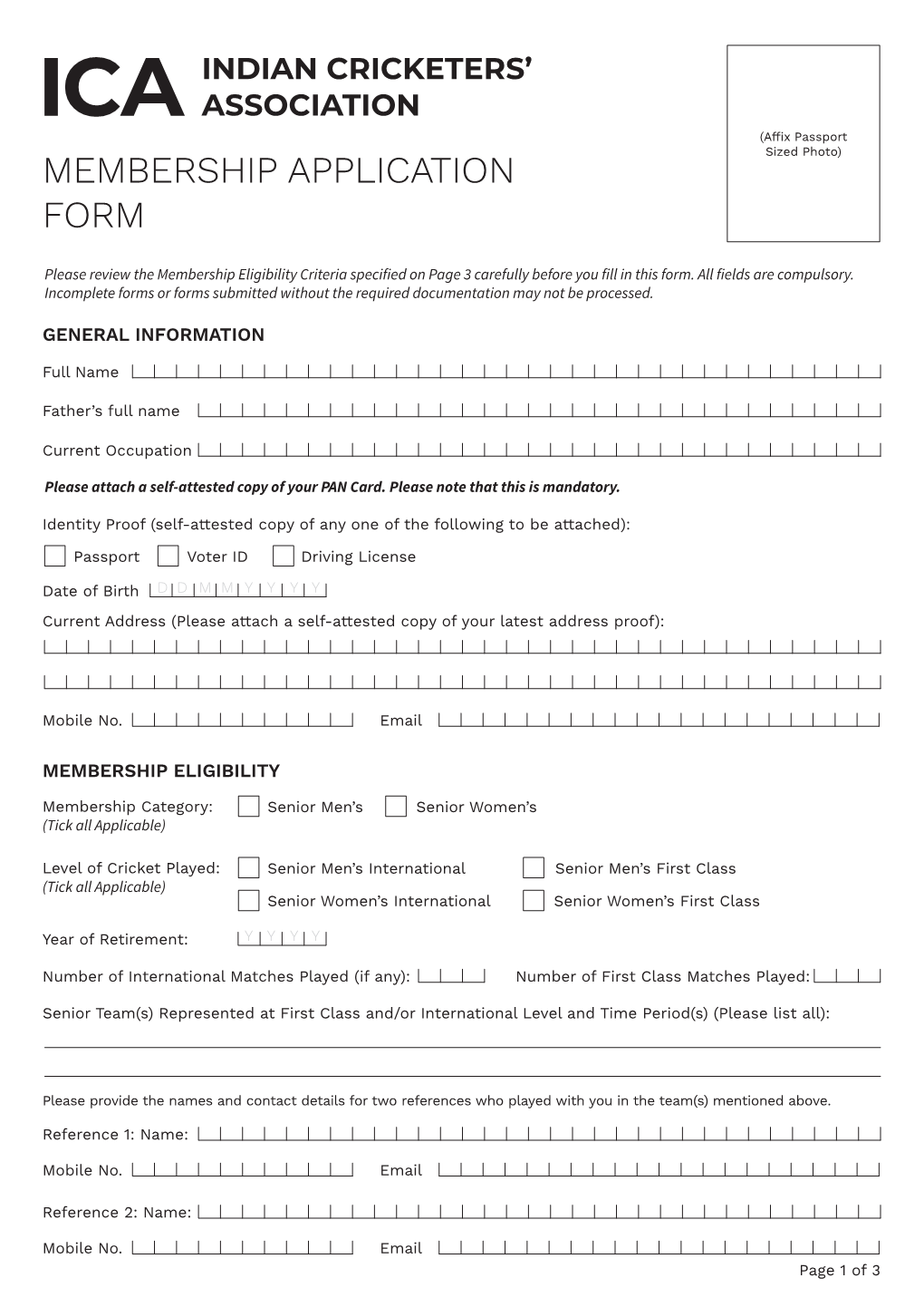 Membership Application Form