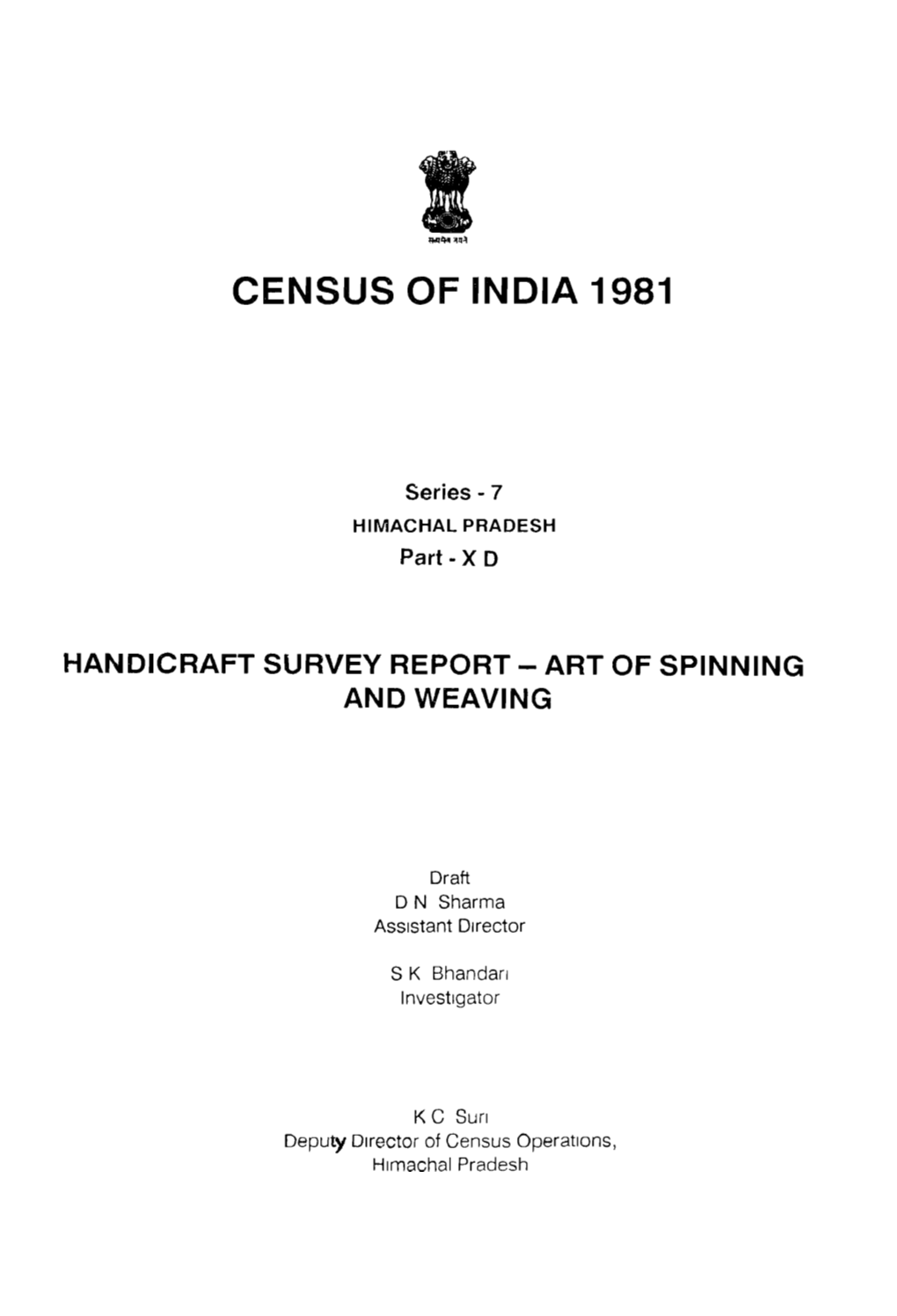 Handicraft Survey Report-Art of Spinning and Weaving, Part-X D