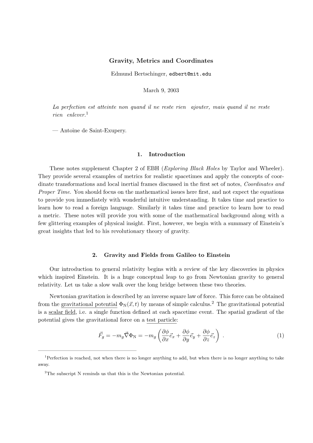 Gravity, Metrics and Coordinates