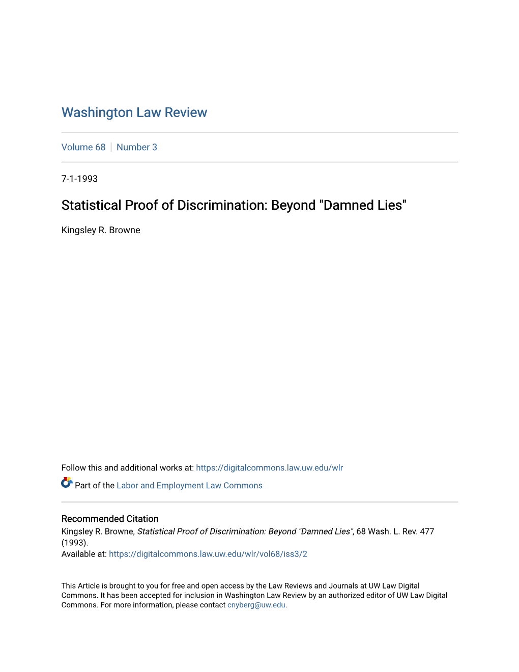 Statistical Proof of Discrimination: Beyond "Damned Lies"