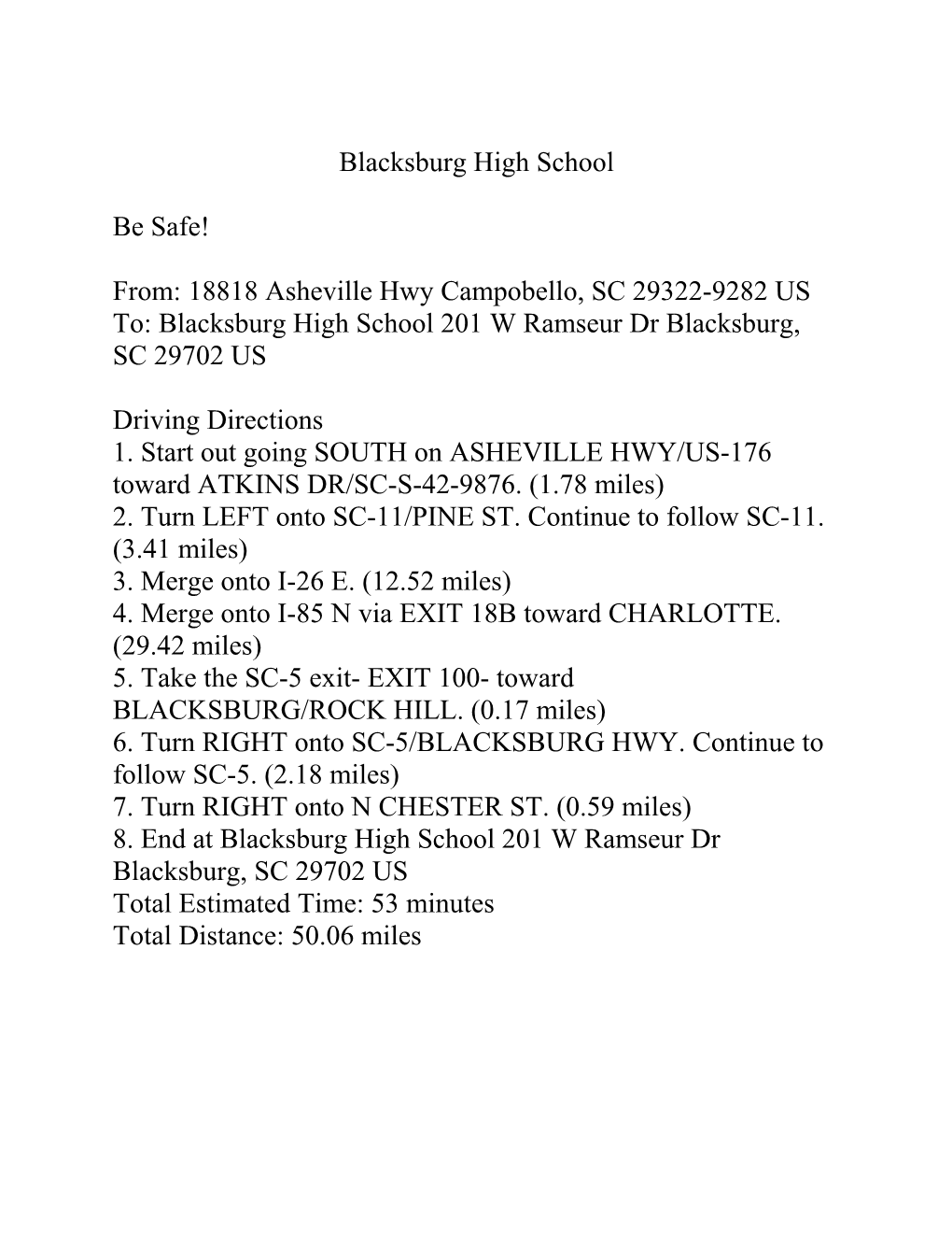 Blacksburg High School