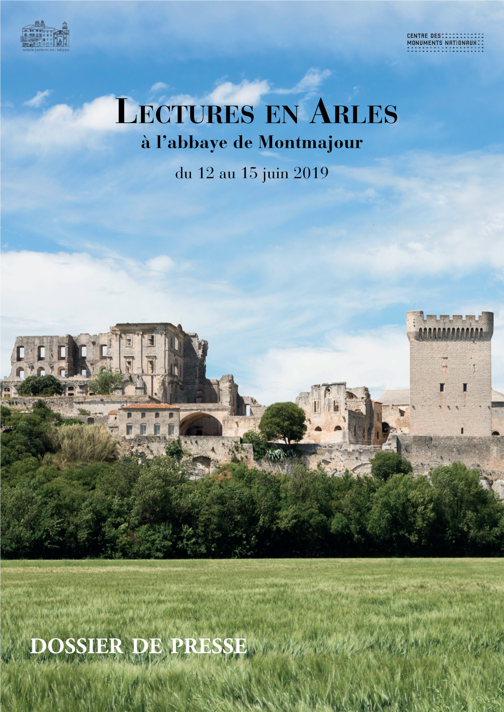 LECTURES EN ARLES À L’Abbaye De Montmajour Du 12 Au 15 Juin 2019