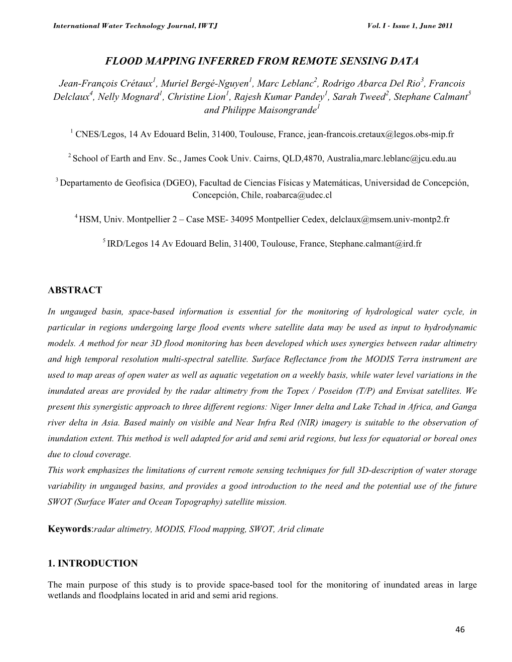 Flood Mapping Inferred from Remote Sensing Data