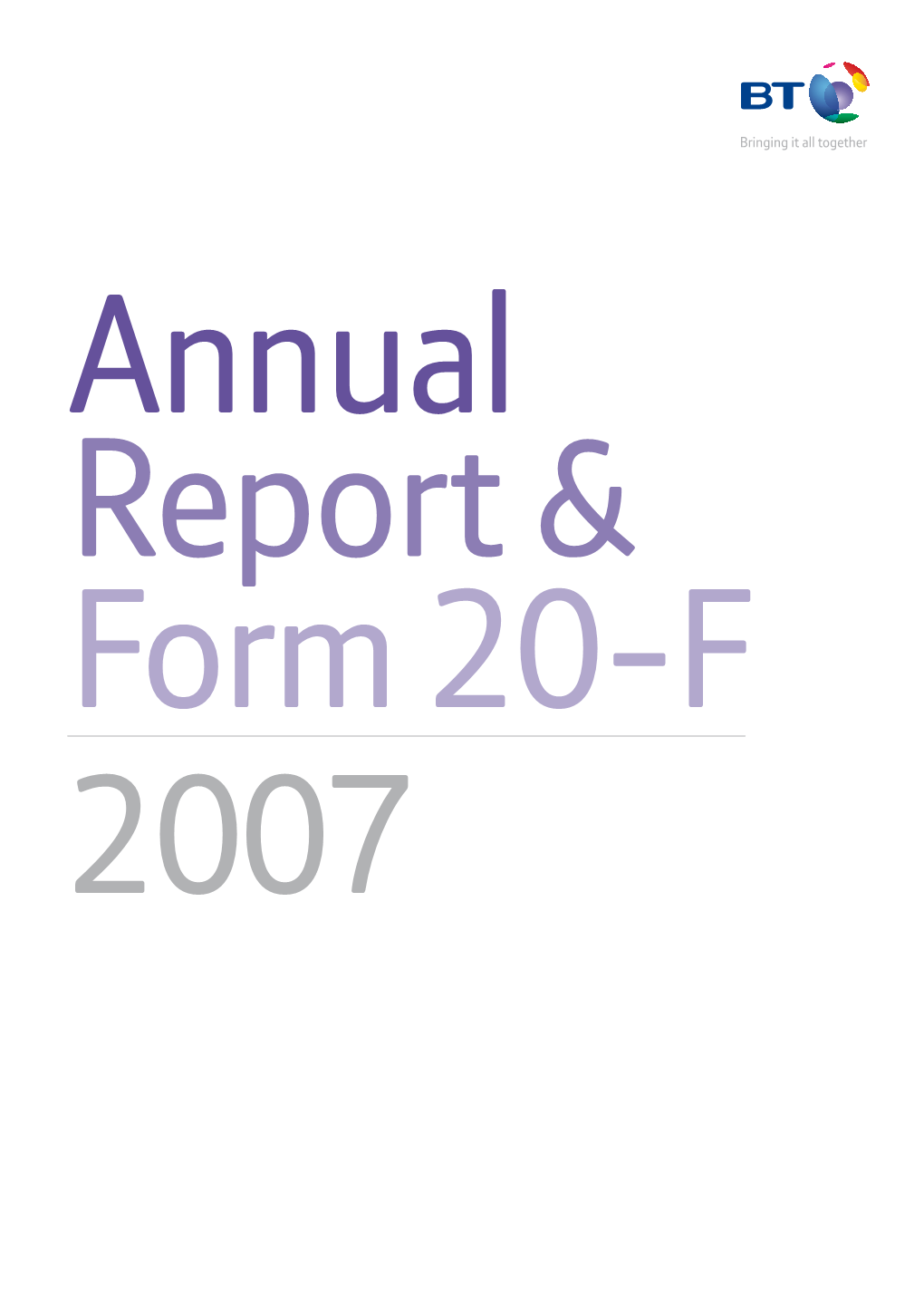 Annual Report & Form 20-F 2007