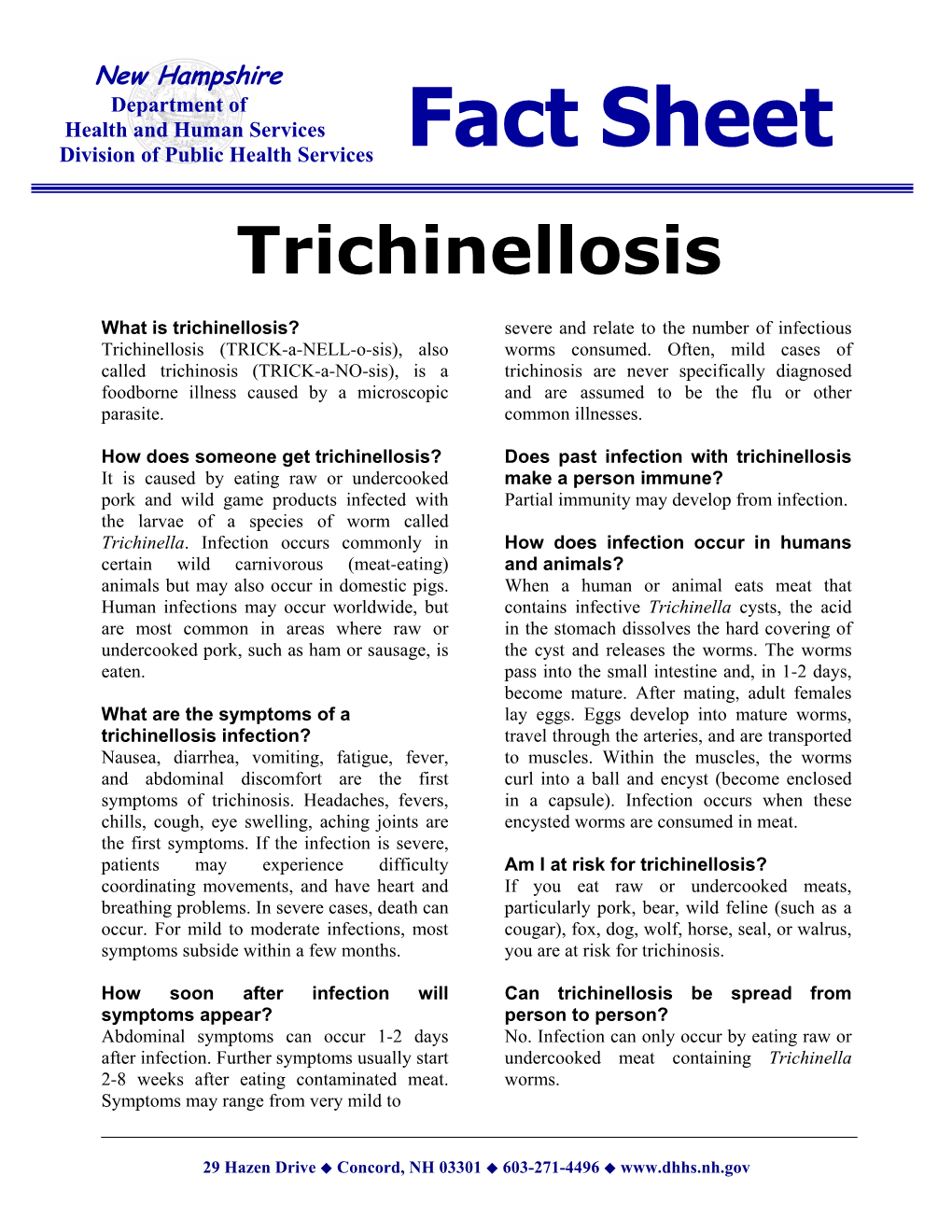 Trichinellosis