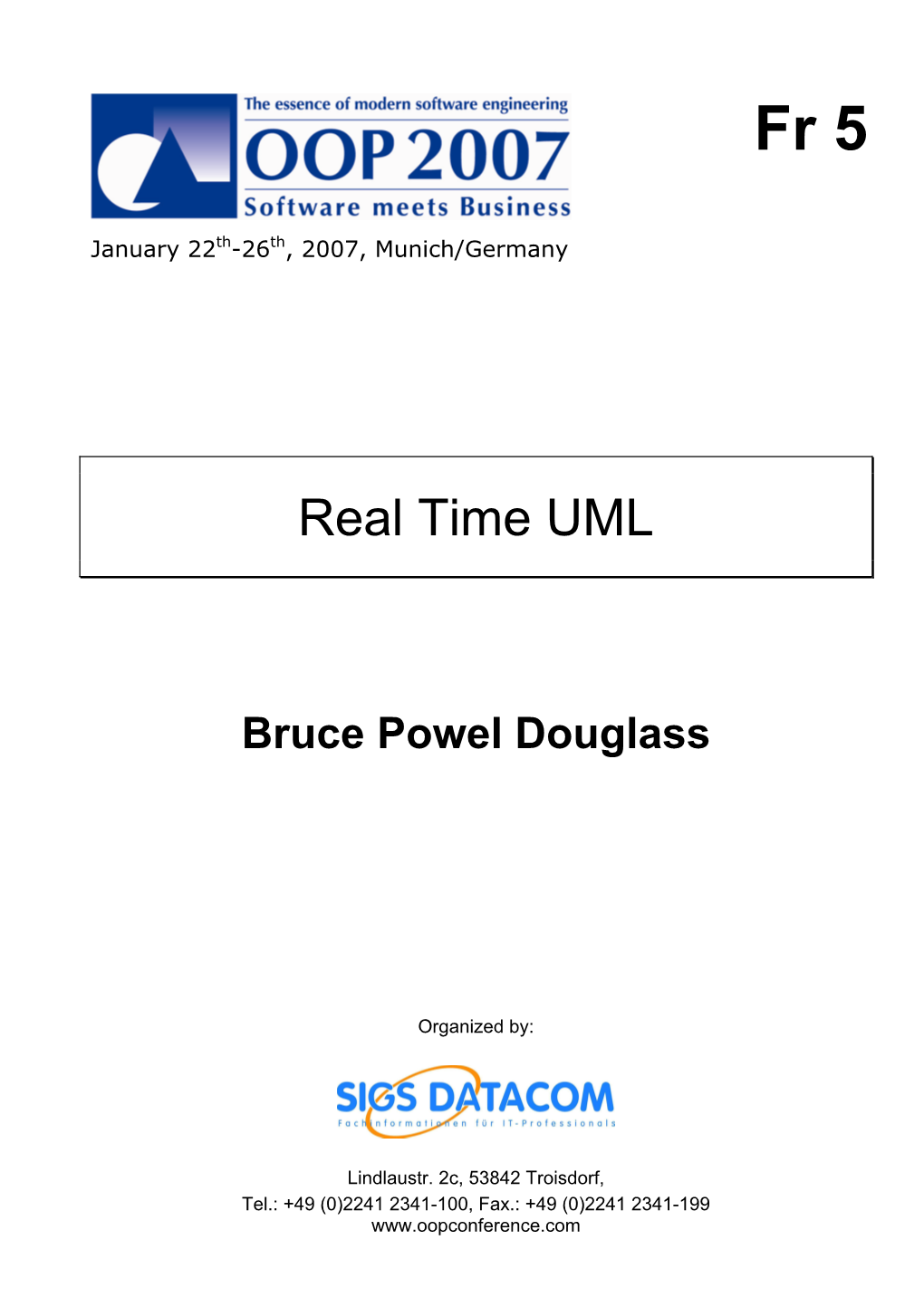 Real Time UML