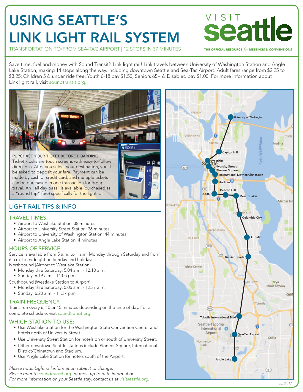 Using Seattle's Link Light Rail System