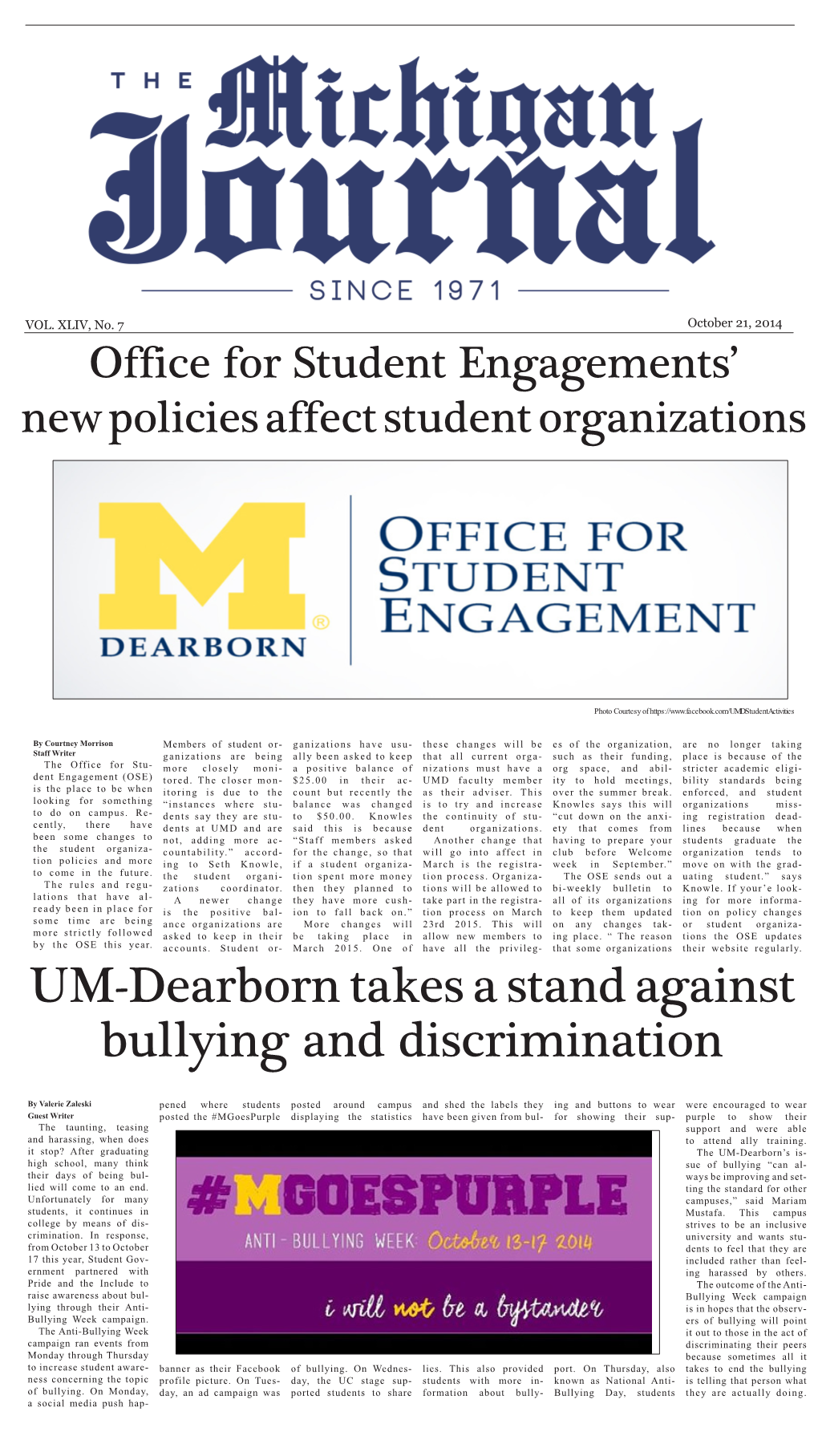 UM-Dearborn Takes a Stand Against Bullying and Discrimination