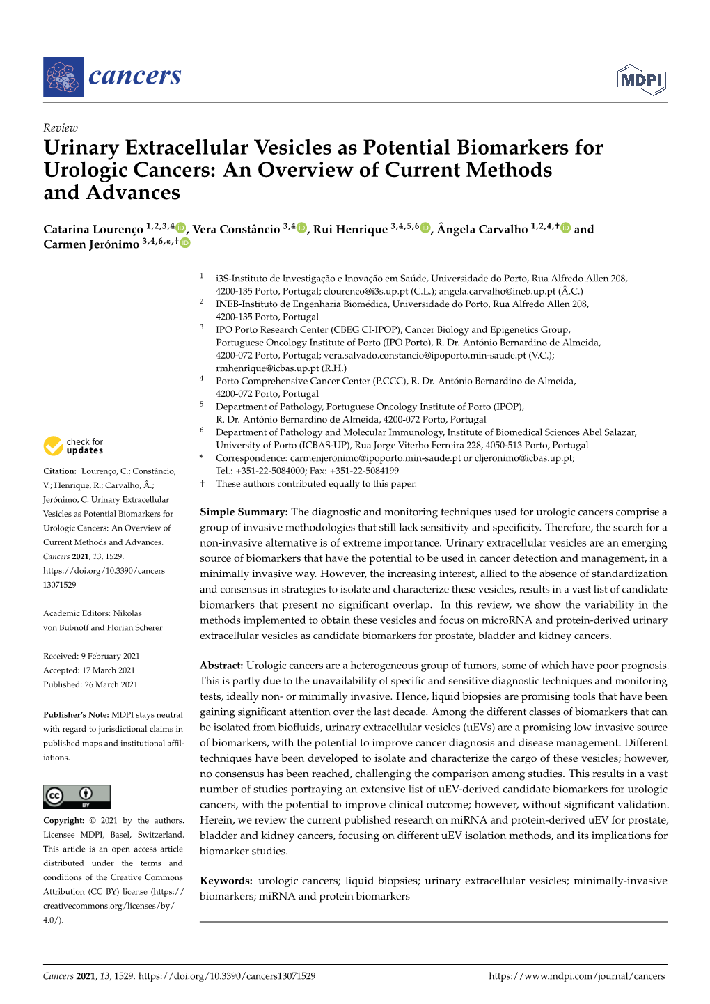 Urinary Extracellular Vesicles As Potential Biomarkers for Urologic Cancers: an Overview of Current Methods and Advances