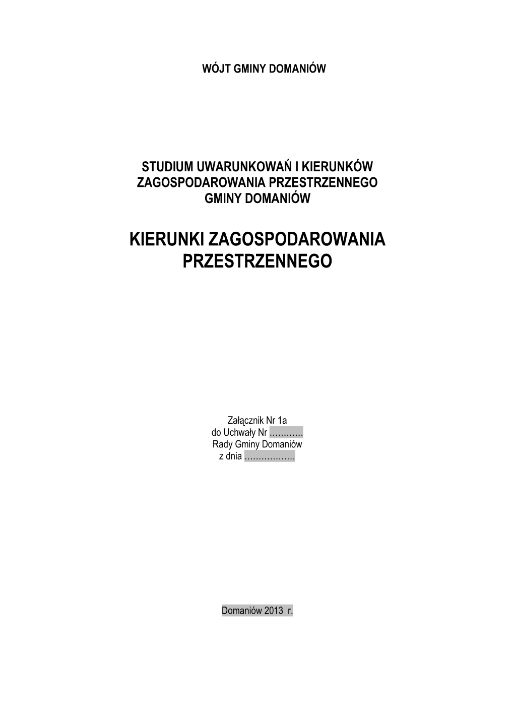 Kierunki Zagospodarowania Przestrzennego