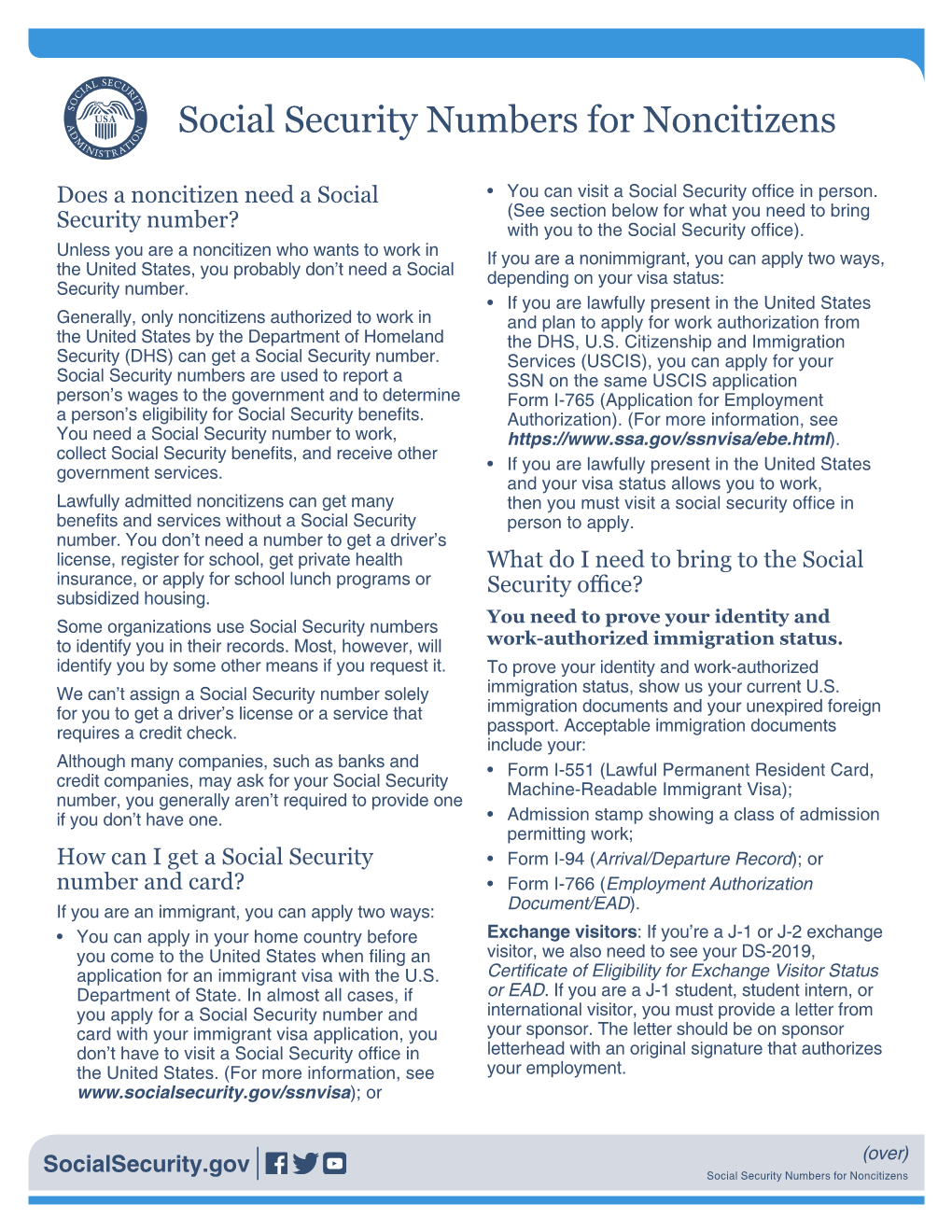 Social Security Numbers for Noncitizens