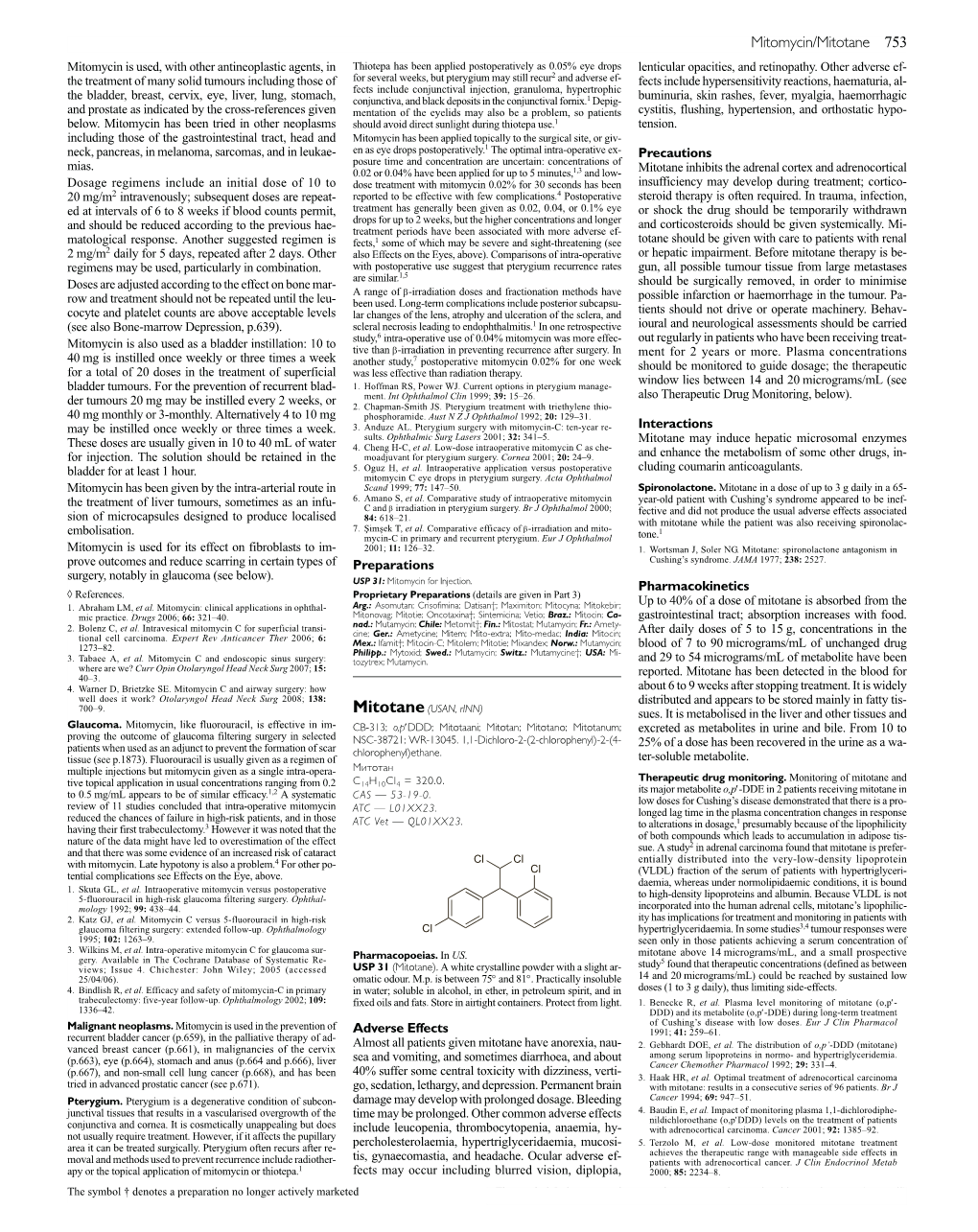 Mitomycin/Mitotane