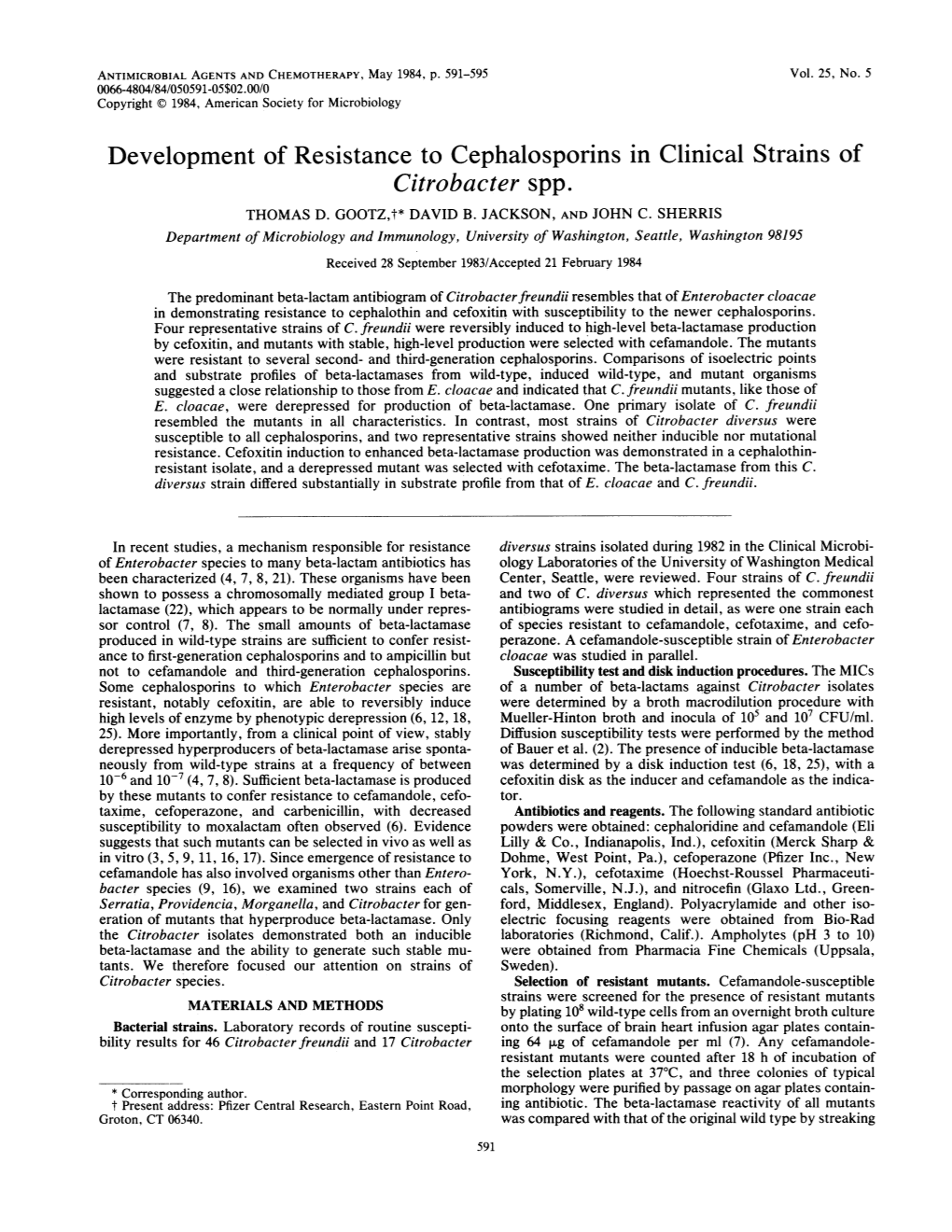 Citrobacter Spp. THOMAS D