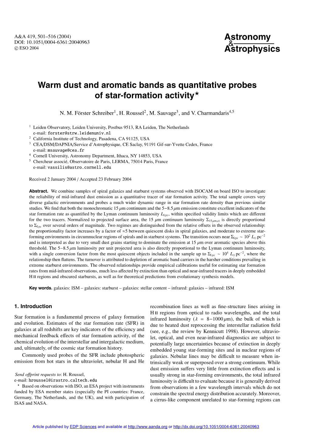 Warm Dust and Aromatic Bands As Quantitative Probes of Star-Formation Activity