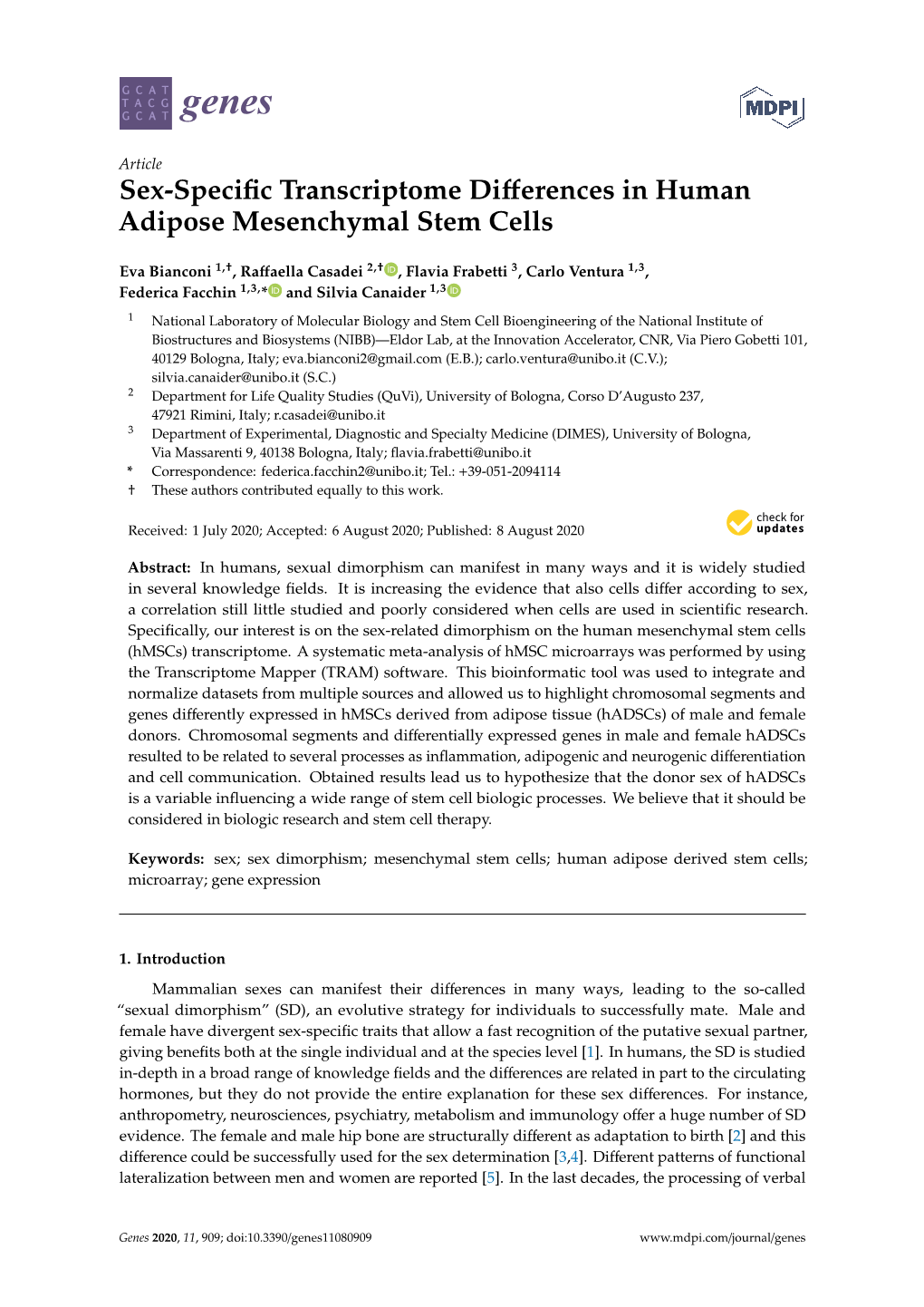 Sex-Specific Transcriptome Differences in Human Adipose