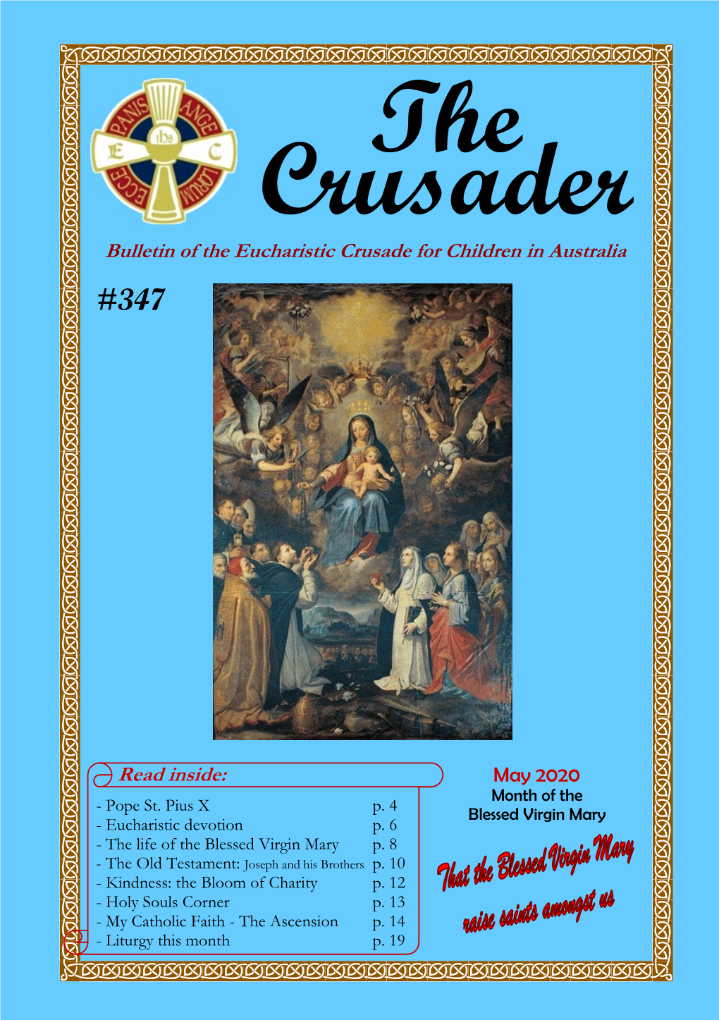 The Crusader Bulletin of the Eucharistic Crusade for Children in Australia #347