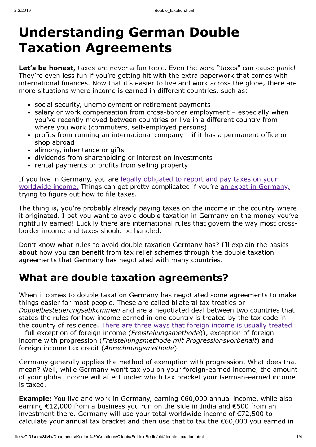 Understanding German Double Taxation Agreements