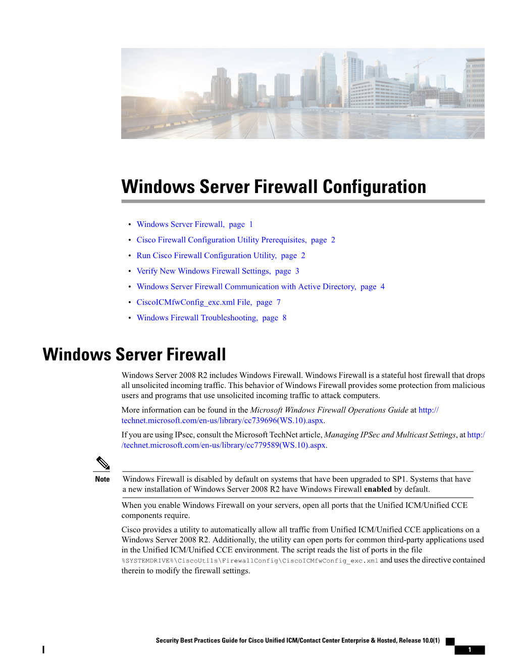 Windows Server Firewall Configuration